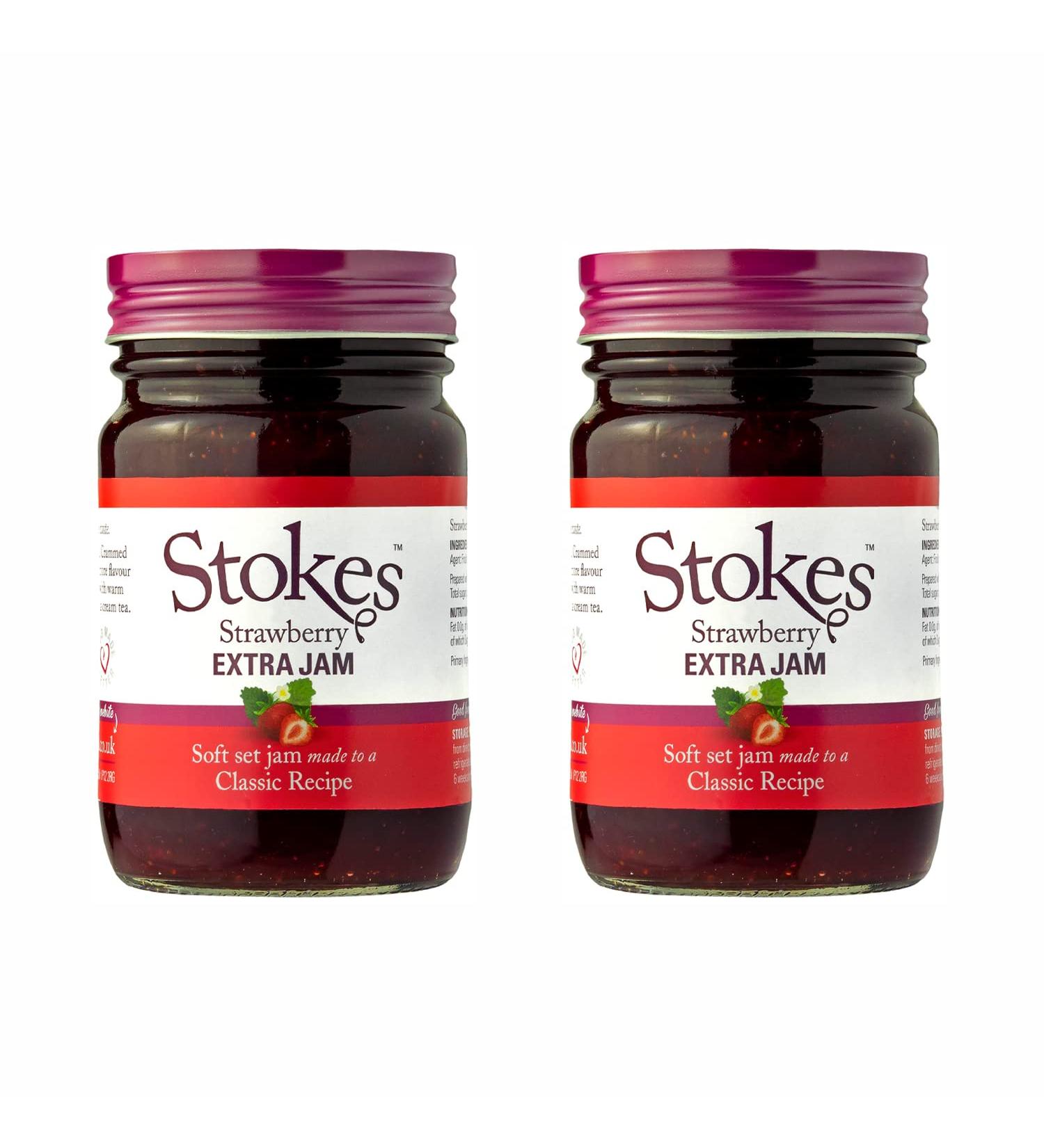 Stokes Strawberry Extra Jam 340g - Pack of 2