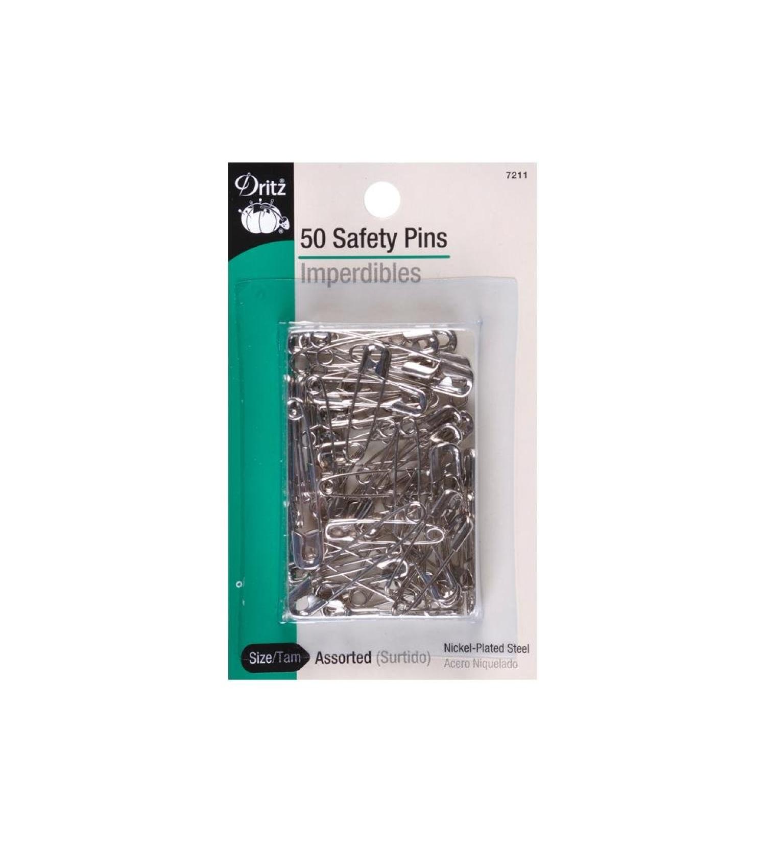 Dritz 7215 Safety Pins Curved Size 1 (50-Count)