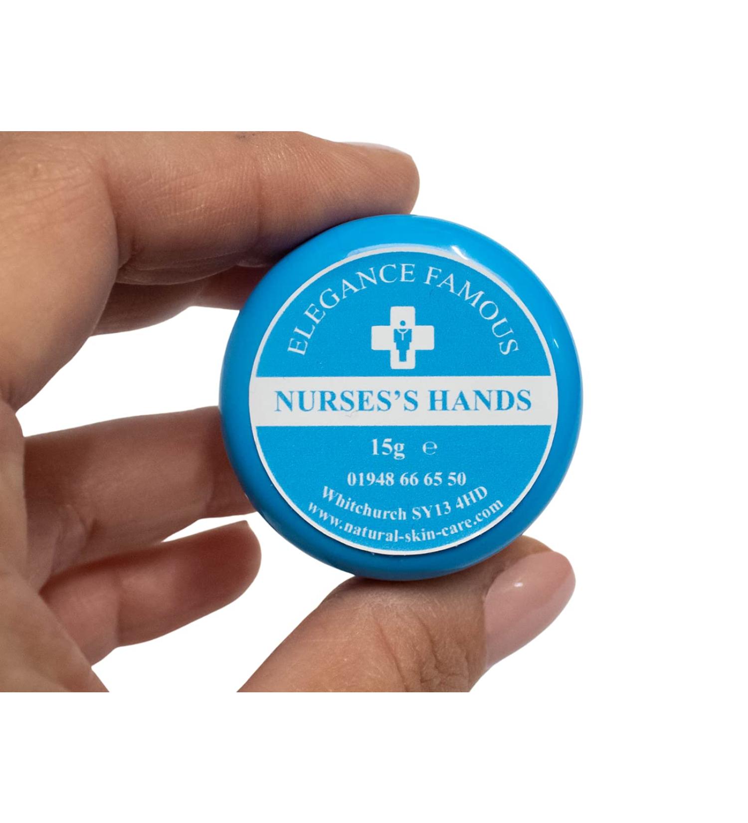 Nurses Hand Cream 15g Pocket Scrubs Size by Elegance Natural Skin Care for Dry Chapped Skin for Nurse Nurses GP Hospital - Buy Online on GoSupps.com