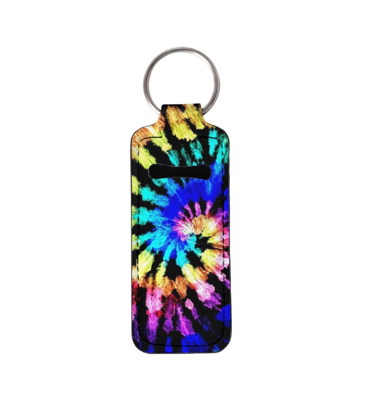 SCRAWLGOD Lip Balm Keyring for Women Girls Clip on Elastic Chapstick Sleeves Tie-dye - Buy Online on GoSupps.com