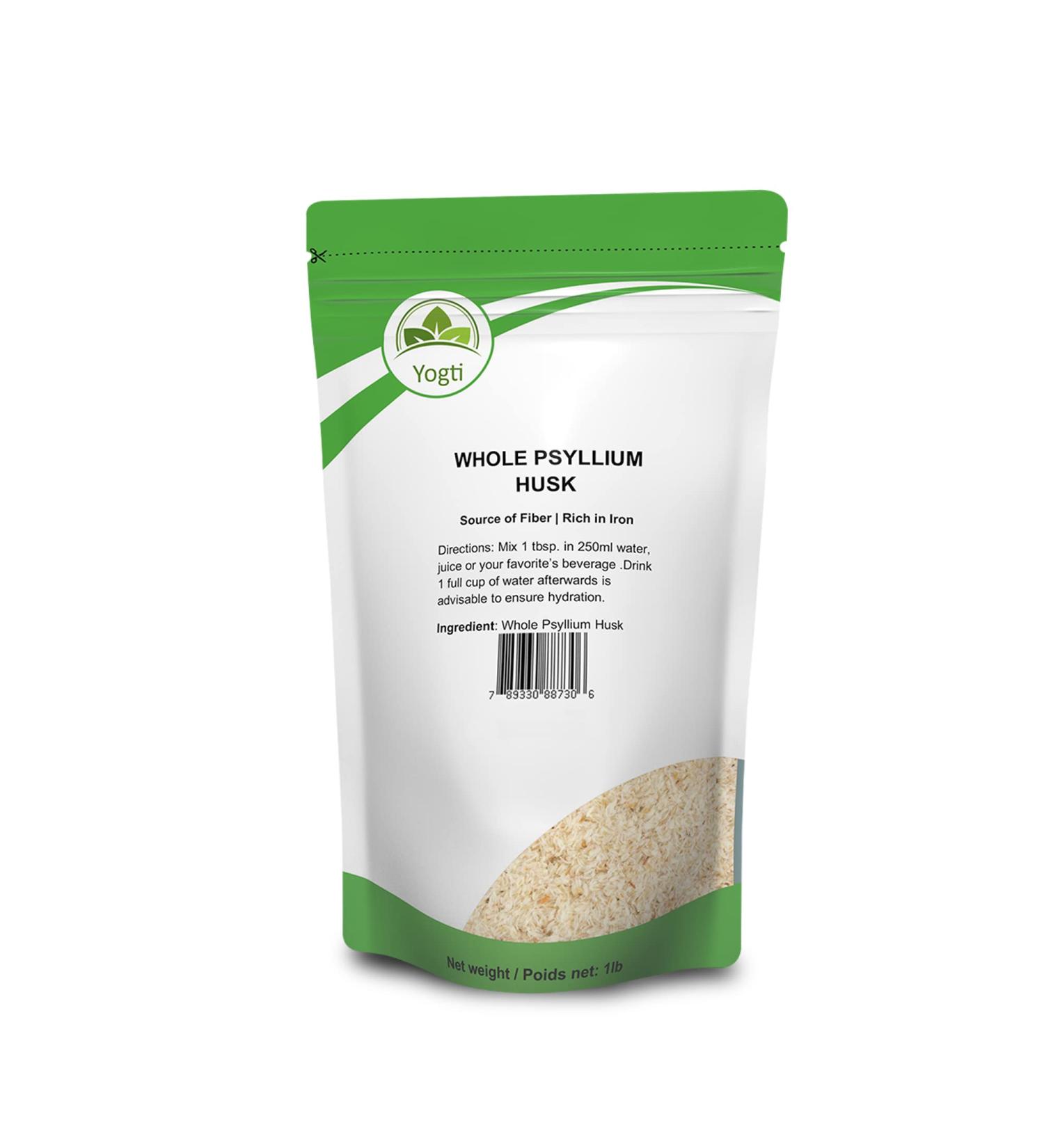Yogti Whole Husk Psyllium 1 pound 453.59 g (Pack of 1)