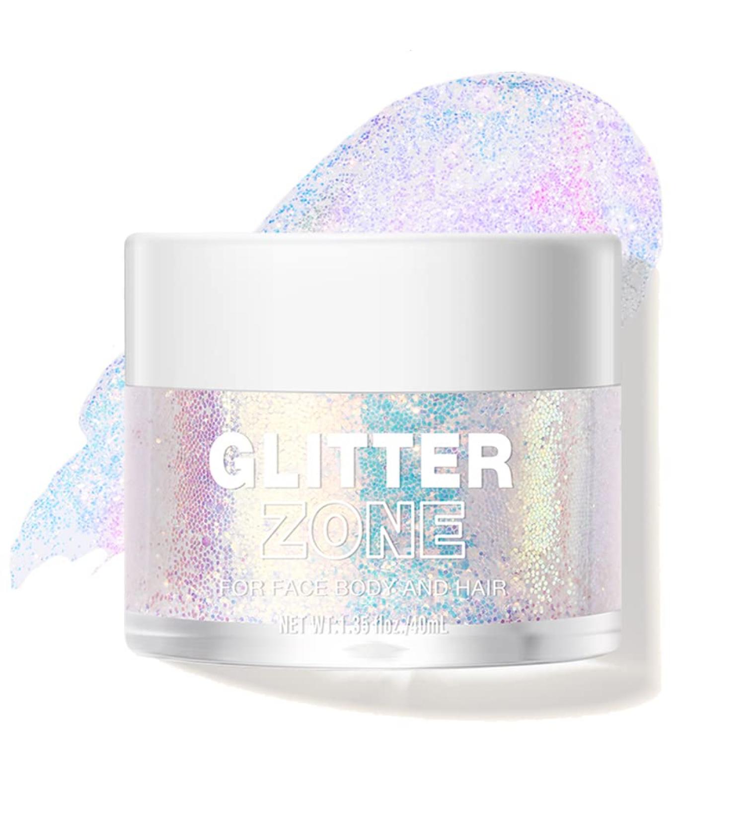 Langmanni Holographic Body Glitter Gel & Eyeshadow - Color-Changing Sparkling Pink - 1.35 OZ for Face Body Hair & Lips - International Shipping Available - Buy Online on GoSupps.com