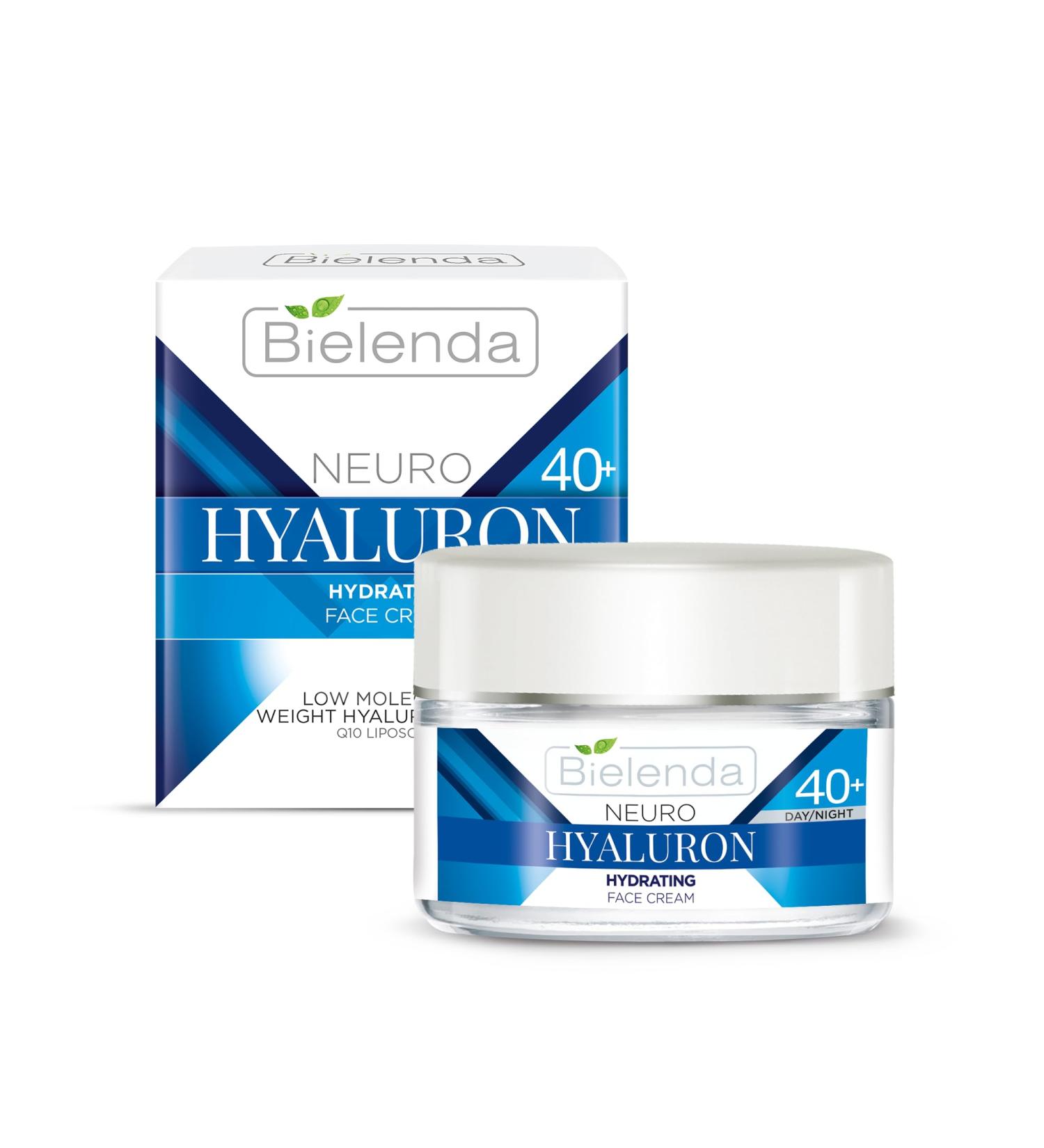 Bielenda Neuro Hialuron Moisturising Face Cream Smoothes Wrinkles And Improves Skin Firmness Moisturizing Face Cream Concentrate 40+ Day/Night - 50 ml - Buy Online on GoSupps.com
