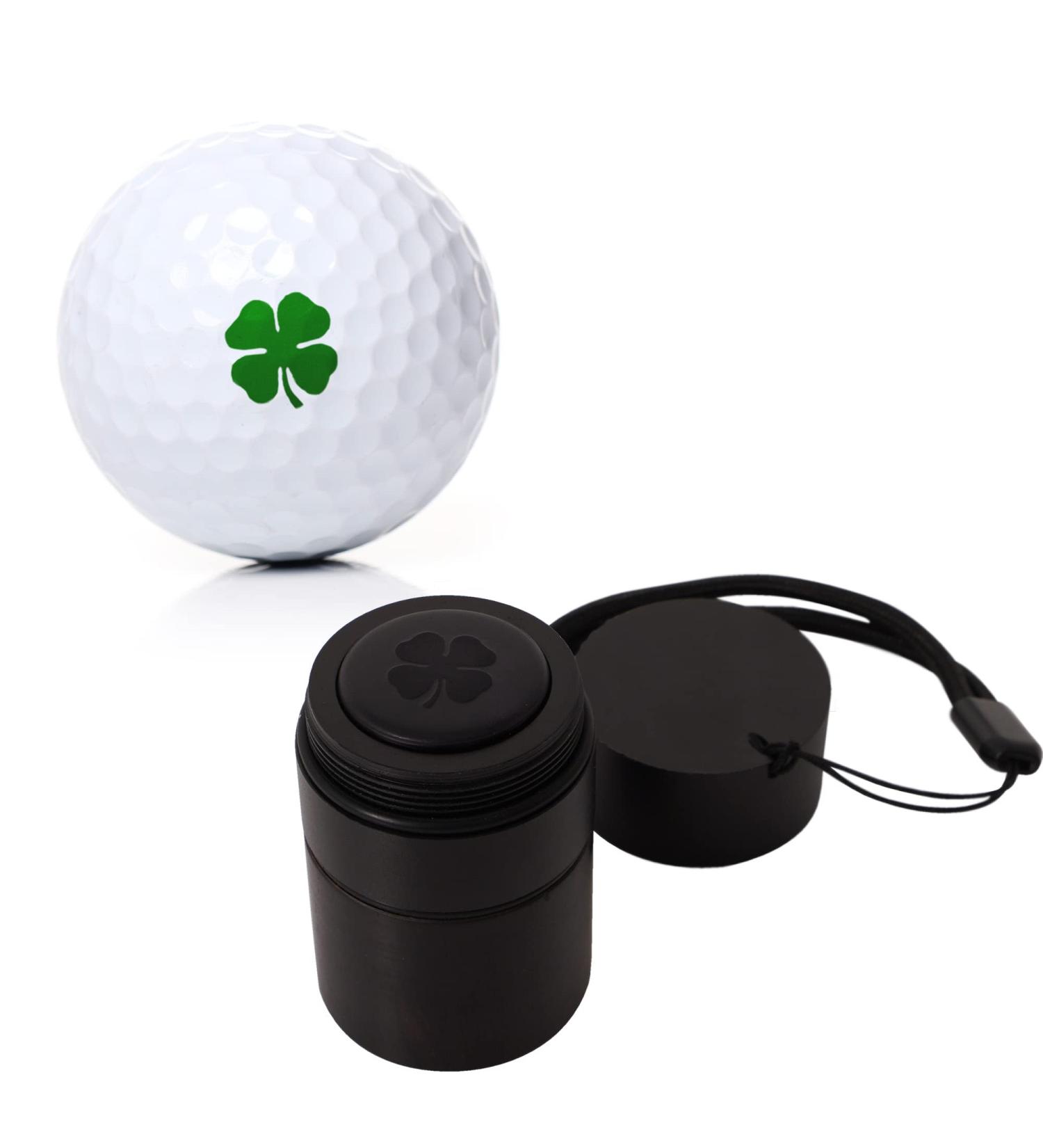 Four Leaf Clover Golf Ball Stamp Marker | Permanent Smudge-Proof Design | Rosewood & Aluminum Stamper | Ideal Golf Gift for Men | With Lanyard | Boxed Set - Buy Online on GoSupps.com