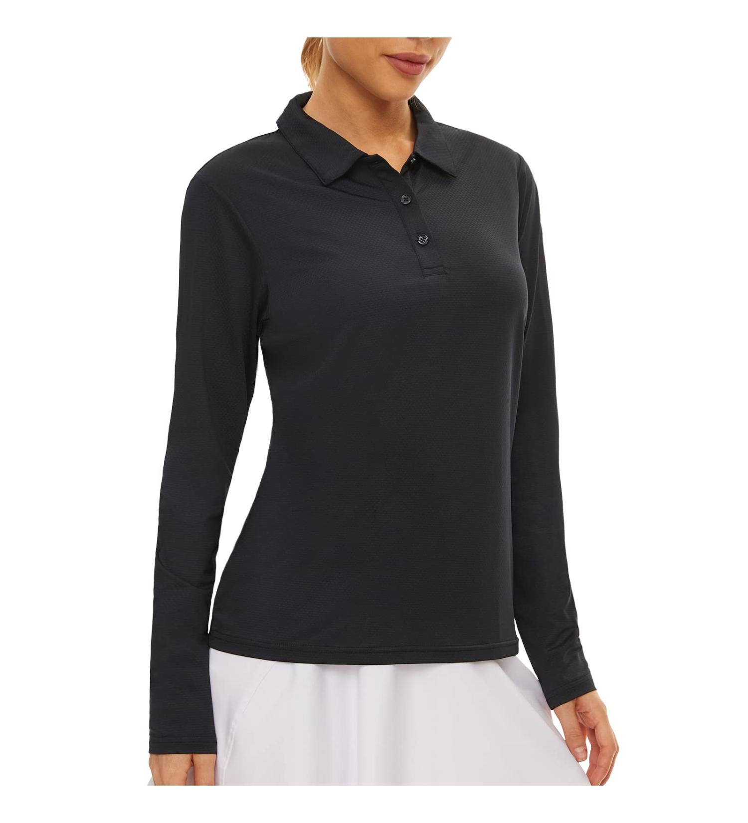 Sun protection long sleeve polo shirts cheap