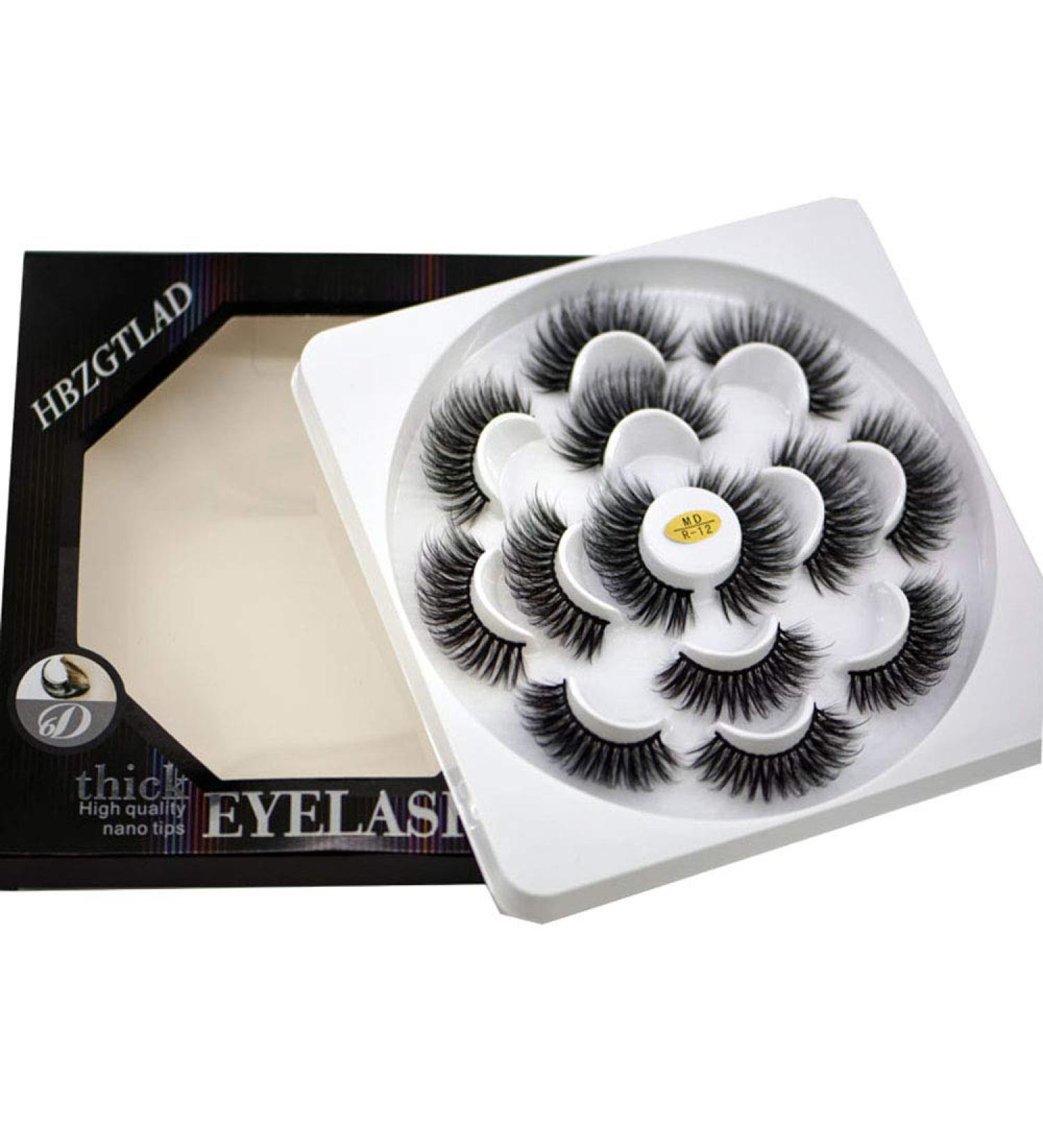 Buy HBZGTLAD 3D Mink Hair False Eyelashes - 7 Pairs Criss-Cross & Fluffy Eye Makeup Tools for Stunning Looks - Buy Online on GoSupps.com