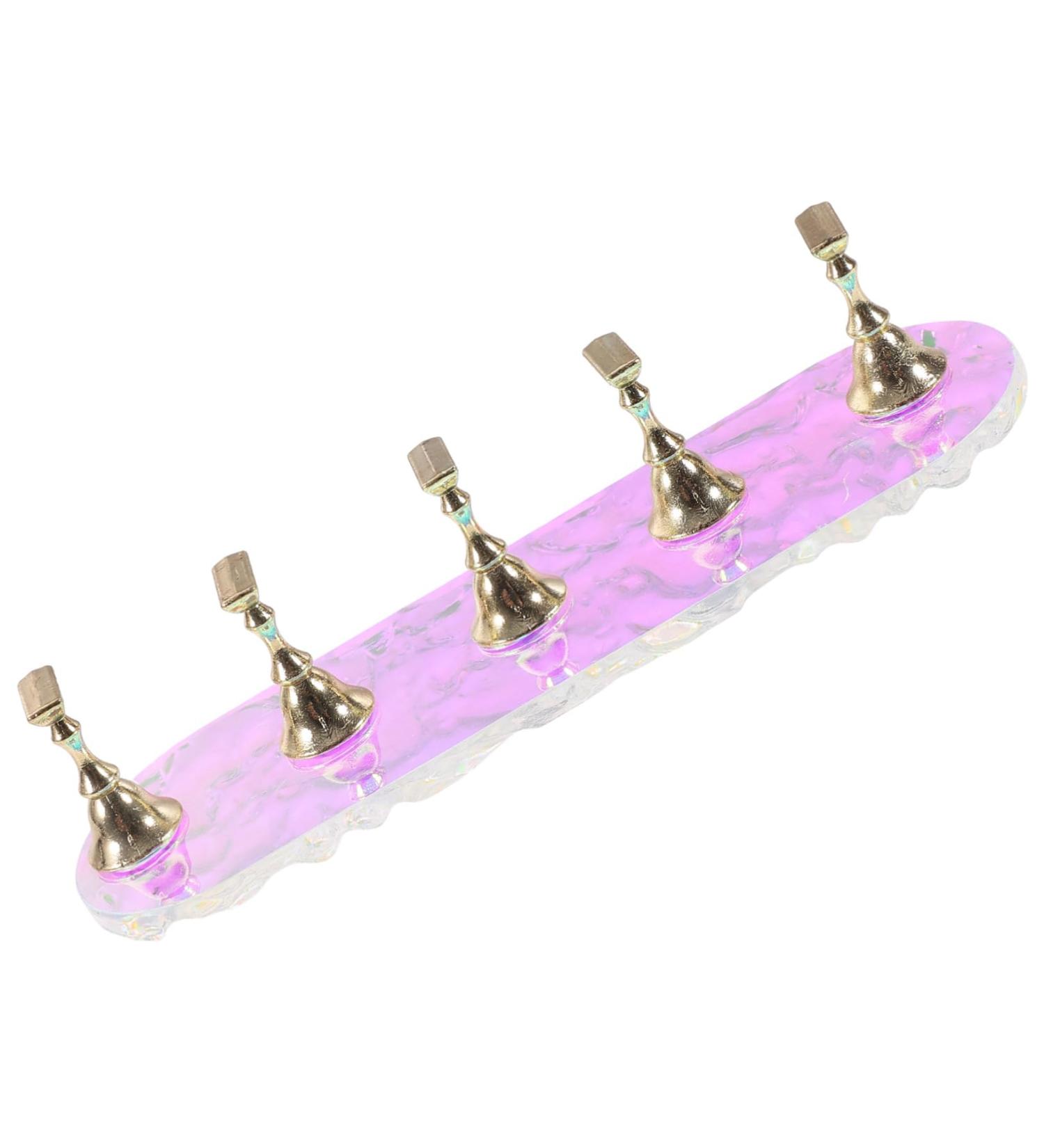 FRCOLOR 1 Set Nail Stand for Press on Nails Nail Color Showing Acrylic Nail Art Nail Holder for Painting Nails Nail Display Holder Press on Nail Holder Symphony Metal Bracket 12.8x3.9x3cm As Shown - Buy Online on GoSupps.com