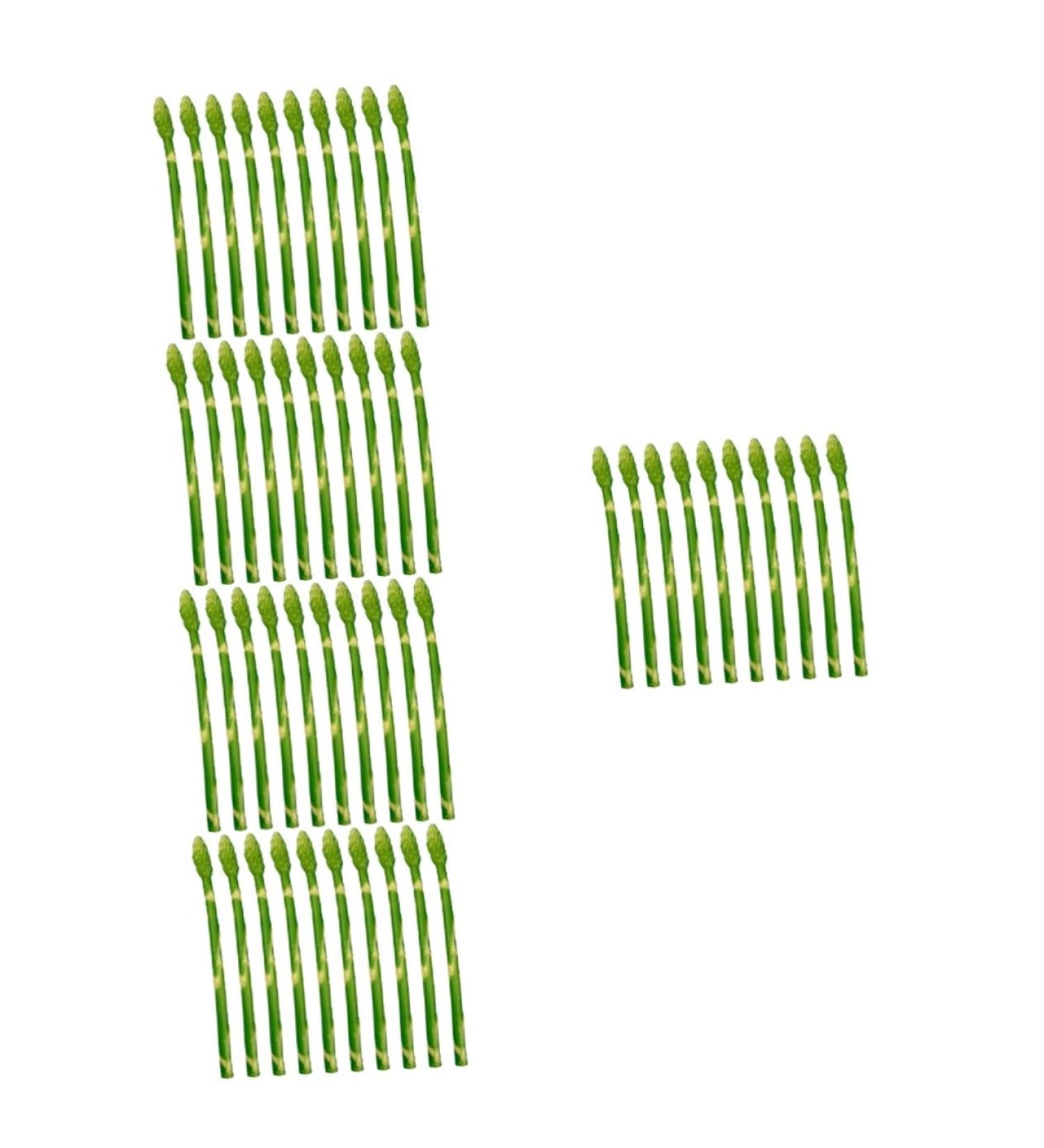 HOMSFOU 50 Pcs Simulated Asparagus Ornaments Fake Vegetables Asparagus Decor Fake Plastic Lifelike Vegetables Faux Asparagus Fern Plastic Vegetables Model Fake Food Model Sample Pvc Plant Light Greenx5pcs 19X0.9CMx5pcs - Buy Online on GoSupps.com