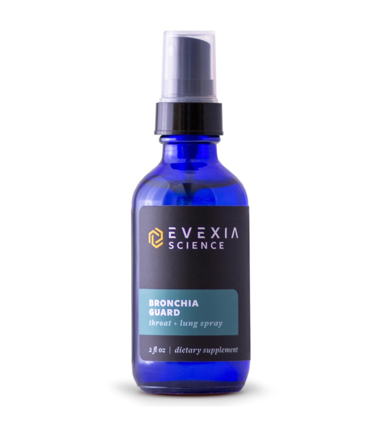 Evexia Science Bronchia Guard - Natural Throat & Respiratory Support Spray with Essential Oils, Fast-Acting Soothing Spray with Menthol, Peppermint & Eucalyptus, Sugar-Free, Alcohol-Free, 2 Fl Oz - Buy Online on GoSupps.com