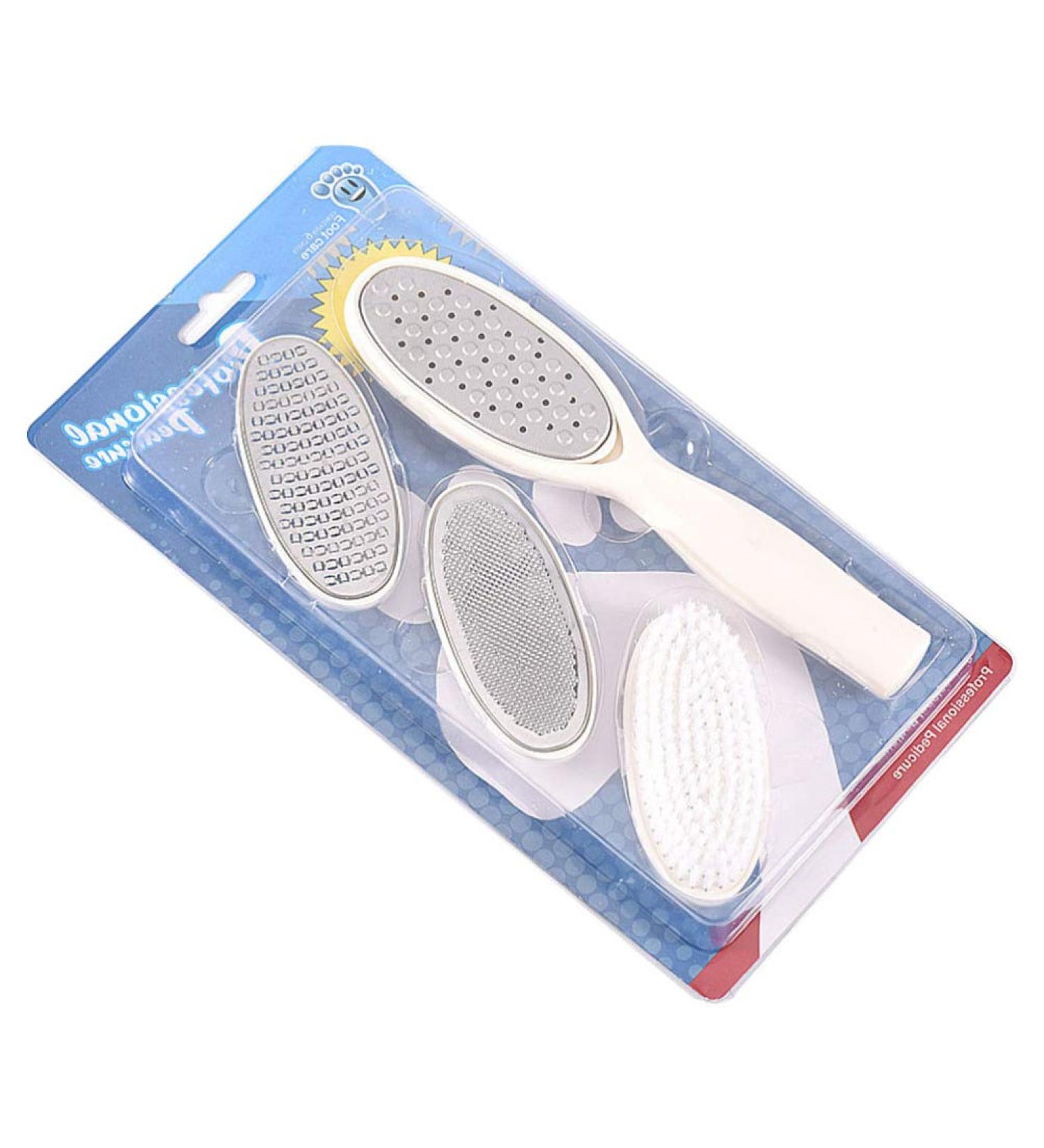 Milist Foot Remover Set - 4 Stainless Steel Pedicure Tools for Cracked Skin & Callus Removal - Buy Online on GoSupps.com