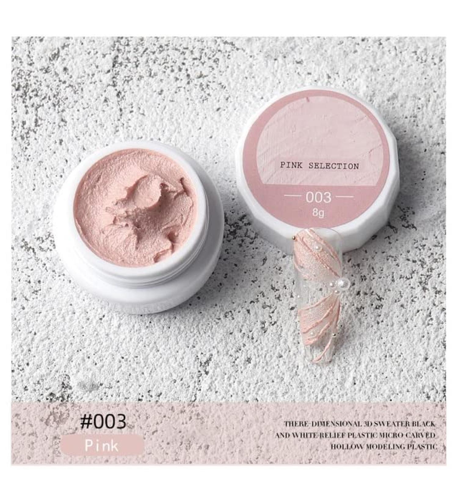 GAM-Belle Modeling Gel Nail Polish Art Design Plaster Effect 3D UV Gel Polish Professional Nail Painting Sculpture Gel Varnish - (Color: 03 Pink) - Buy Online on GoSupps.com