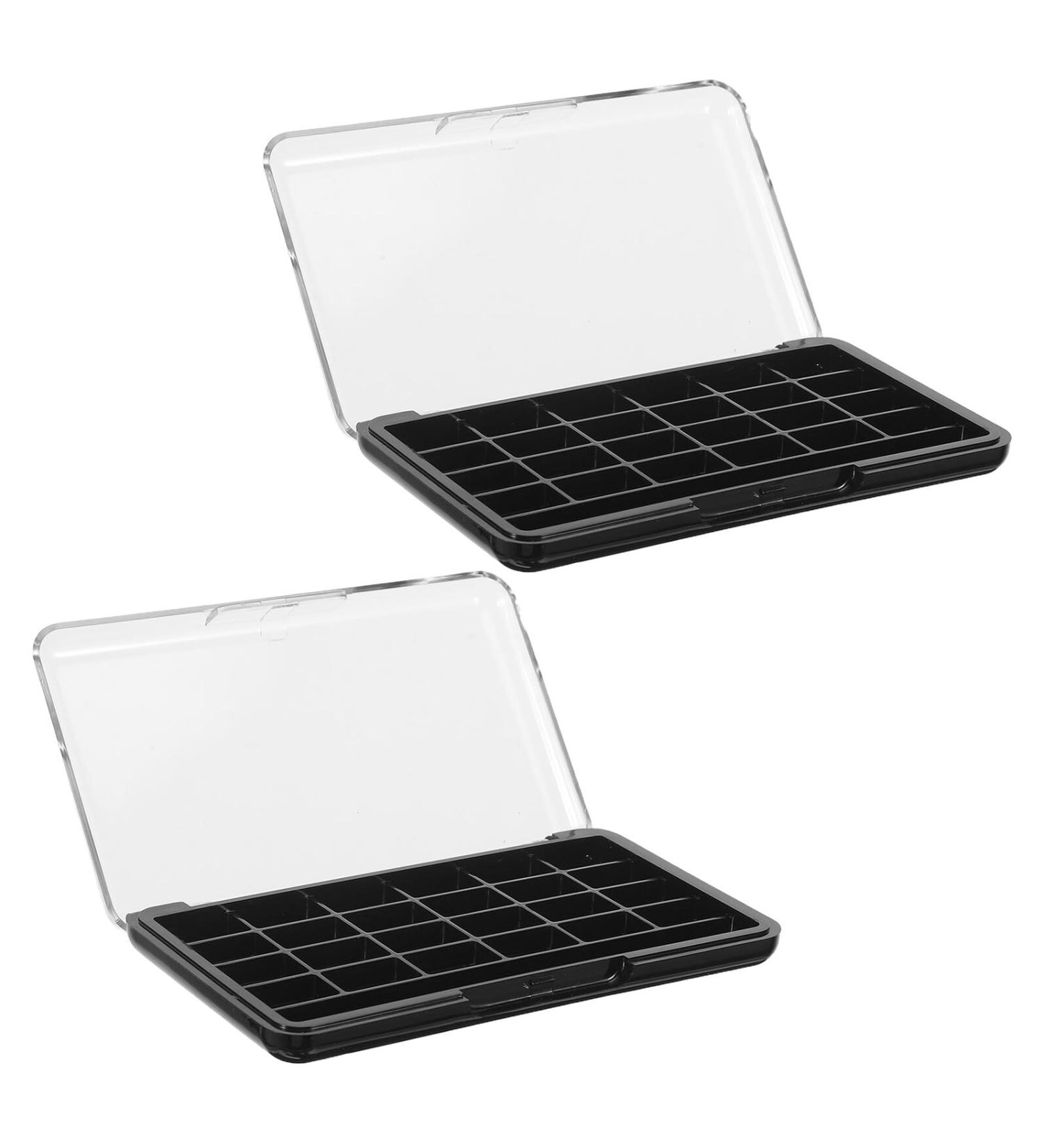 Homoyoyo Lot de 2 Palettes de Maquillage Vides 24 Emplacements avec Couvercle Transparent Bo tes Fards Paupi res Rechargeables en Plastique Abs/as/pp tuis Compacts L gers - Buy Online on GoSupps.com