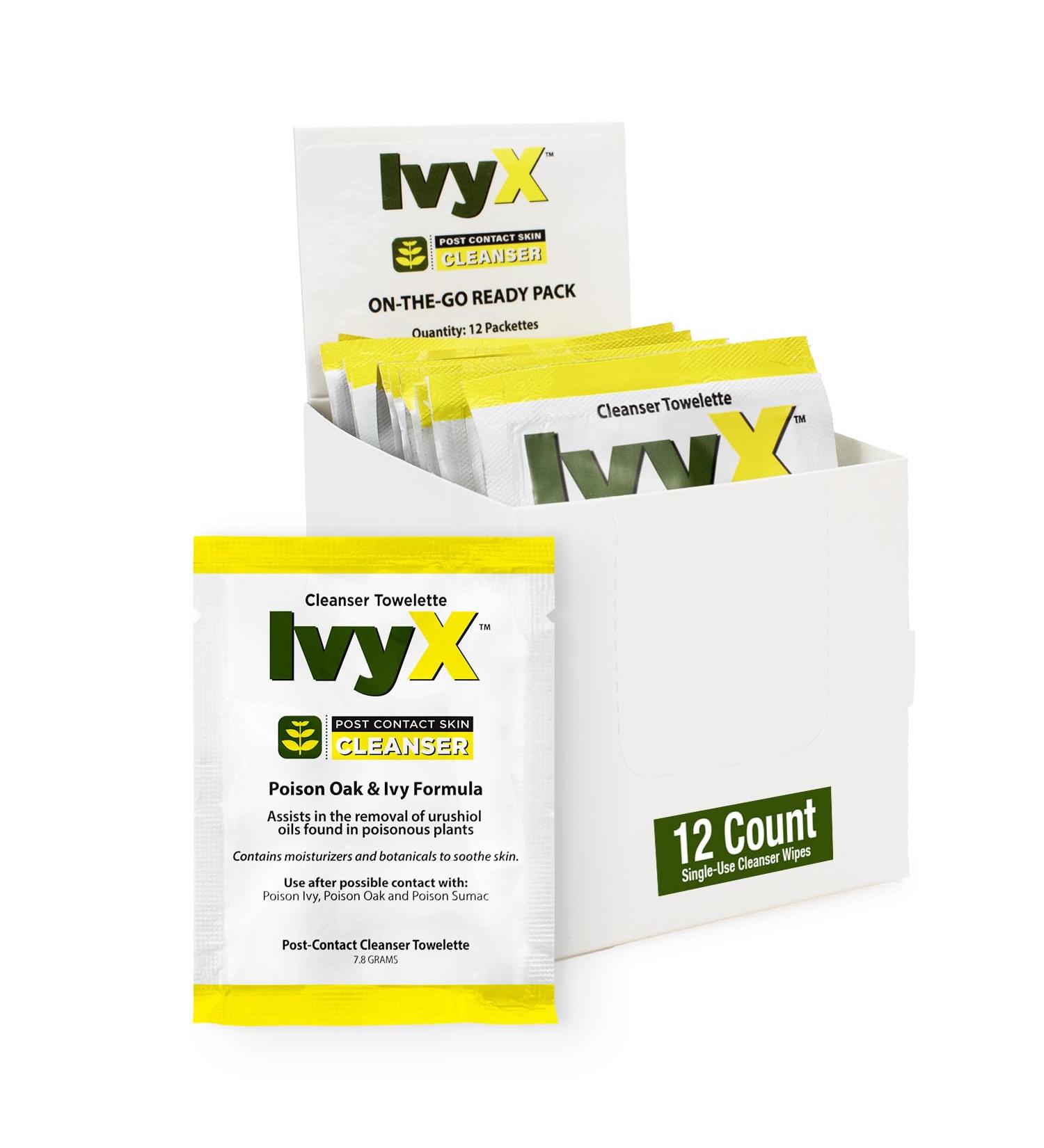 CoreTex Ivy X Poison Ivy Wipes - 12 Single-Use Treatment Wipes for Poison Ivy Oak & Sumac Removal | Fast International Shipping - Buy Online on GoSupps.com