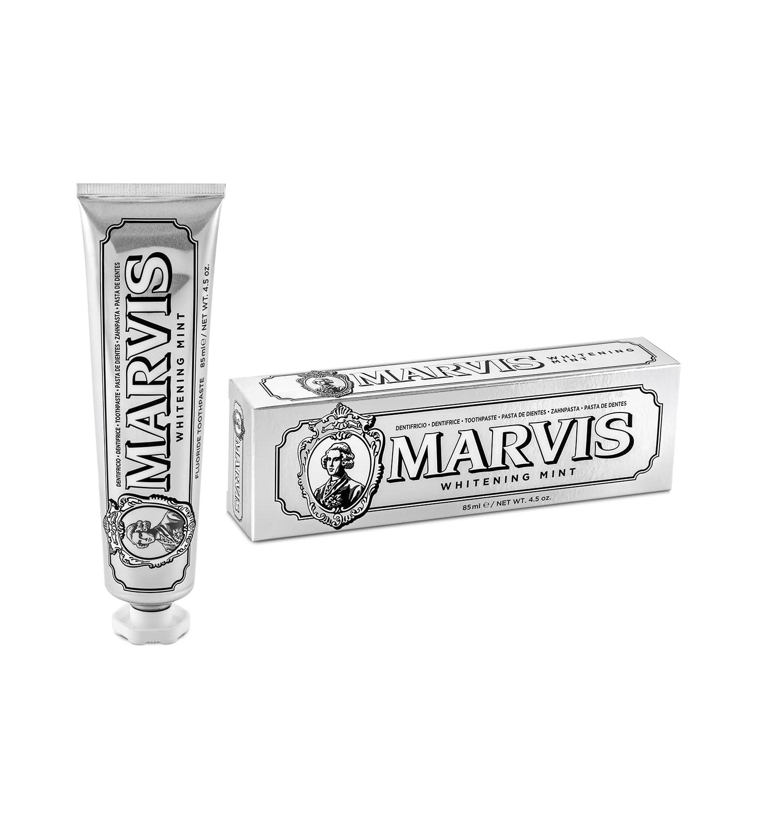 Marvis Whitening Toothpaste Mint 85ml - Promotes Natural Whitening & Plaque Removal | Long-Lasting Freshness - Pack of 1 - Buy Online on GoSupps.com