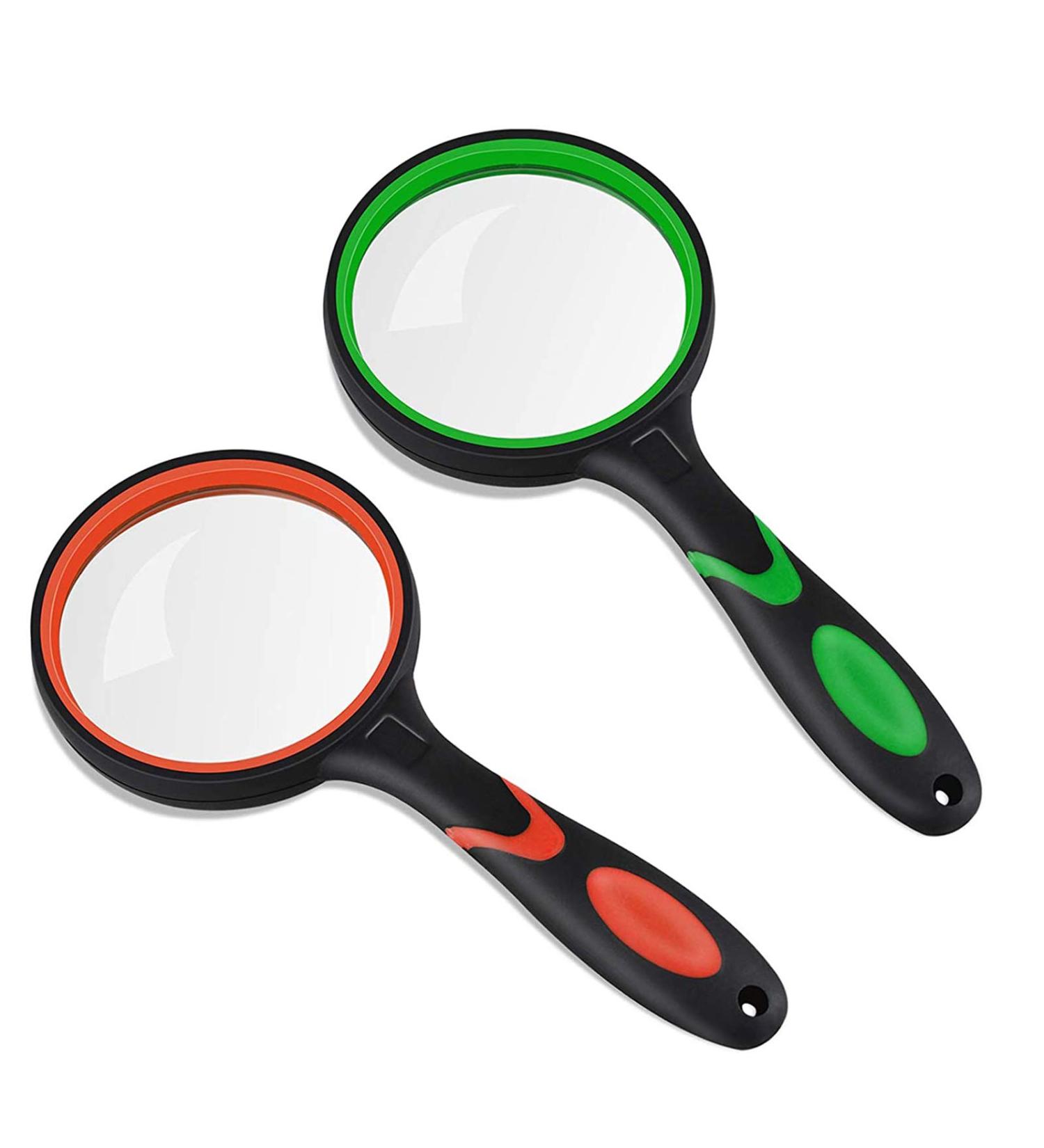 2-Pack 10X Magnifying Glass Handheld Reading Magnifier Magnifying Lens and Non-Slip Handle for Jewelry Coin Reading Hobbies Crafts Insect Plant Science (75mm) - Buy Online on GoSupps.com
