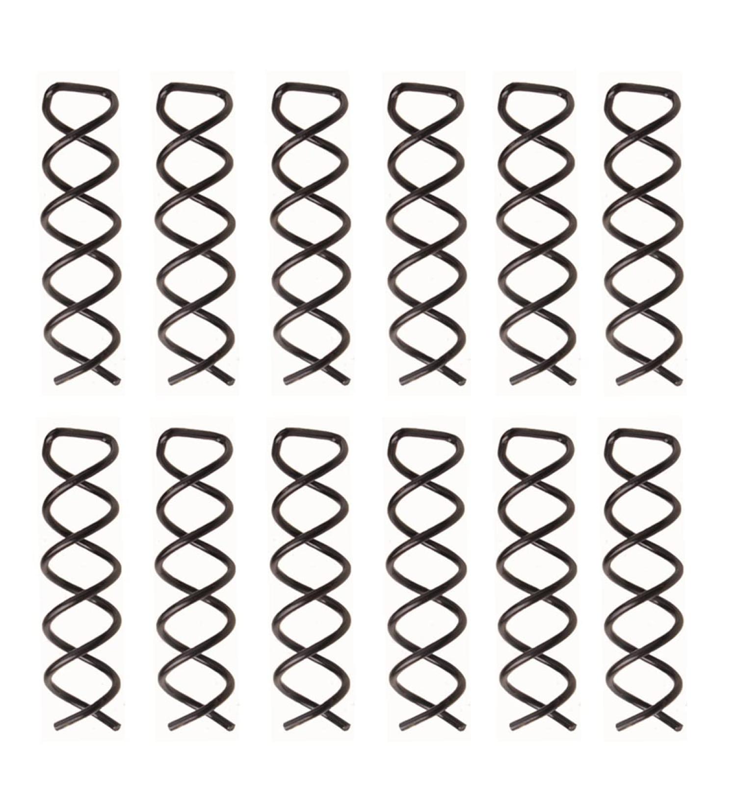 LEBQ Black Spiral Hair Clip - 20 Pcs - Perfect for DIY Hairstyles Bun Pins & Hair Accessories | International Shipping Available - Buy Online on GoSupps.com