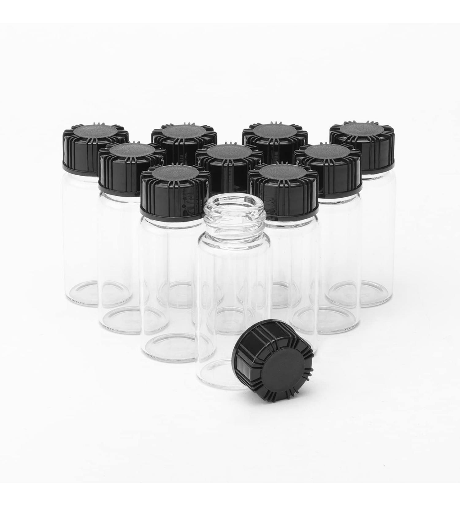 10ml Glass Vials - Transparent Colorless Pack of 10 - Ideal for DIY Crafts & Storage | International Shipping Available - Buy Online on GoSupps.com