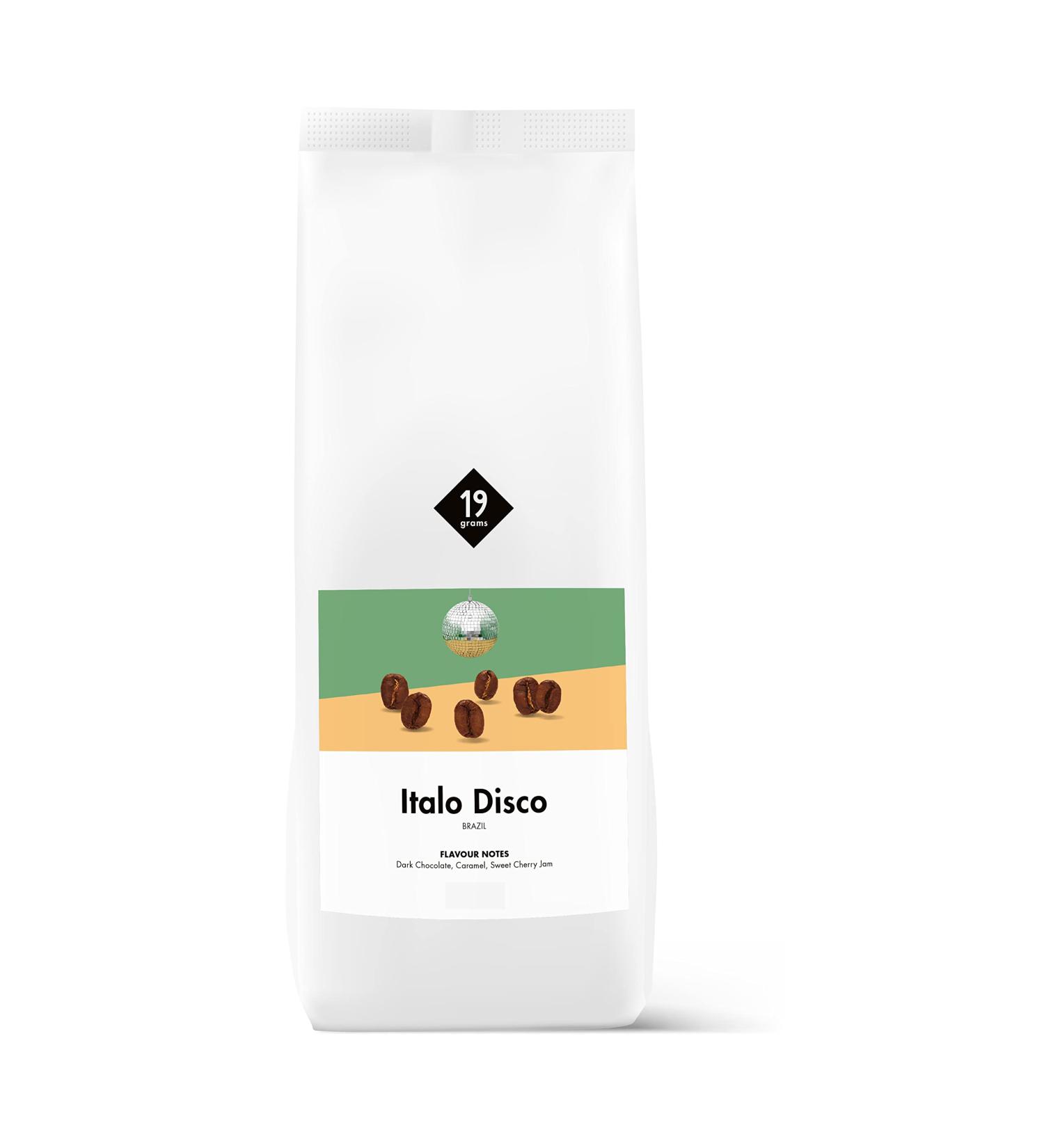 Italo Disco Espresso 1 kg whole beans fair and sustainable freshly roasted 100 Arabica coffee beans specialty coffee 19 grams of coffee - Buy Online on GoSupps.com