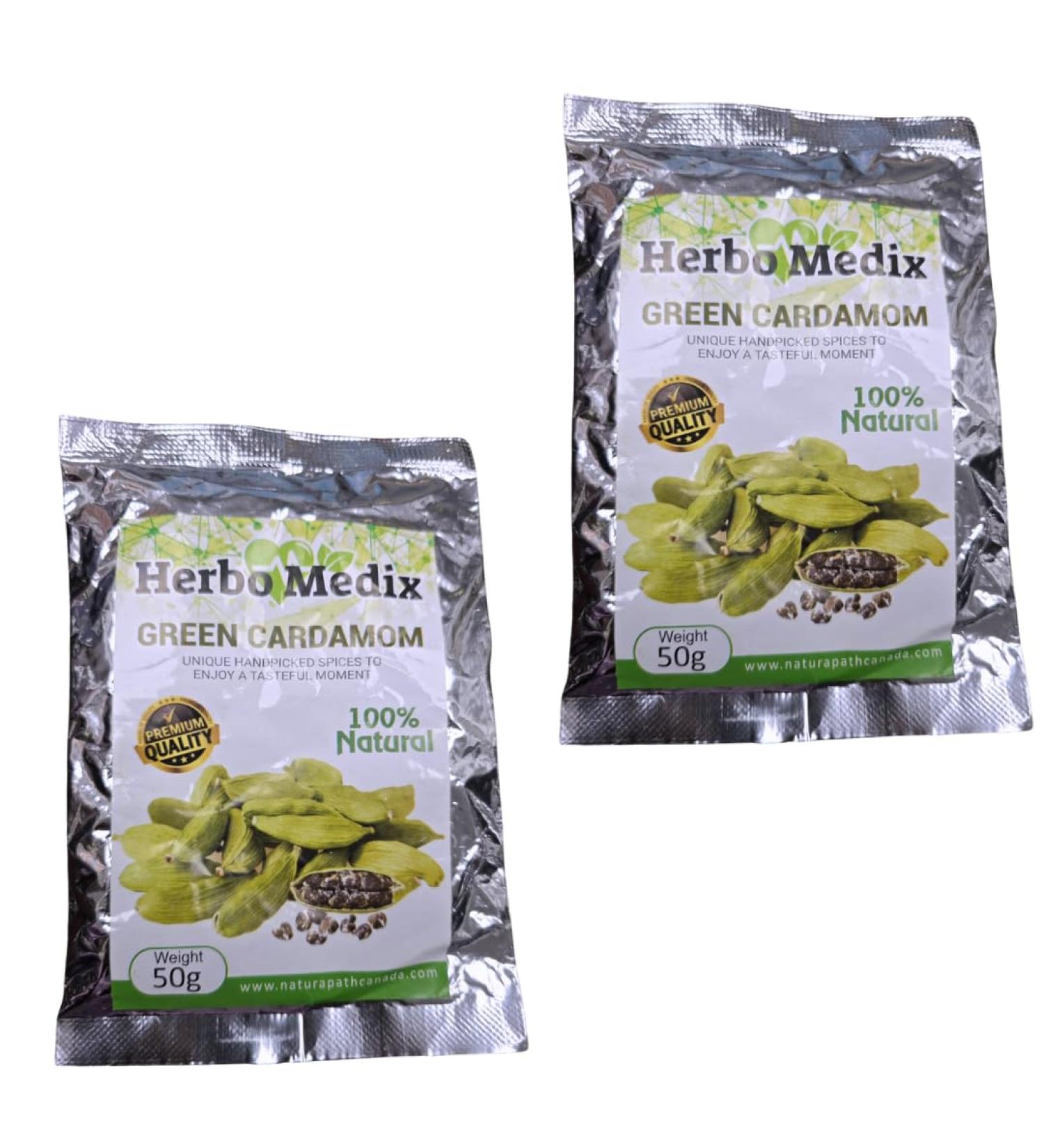 Green Cardamom | Natural Green Cardamom | 2 in 1 | Each 50 Grams - Buy Online on GoSupps.com