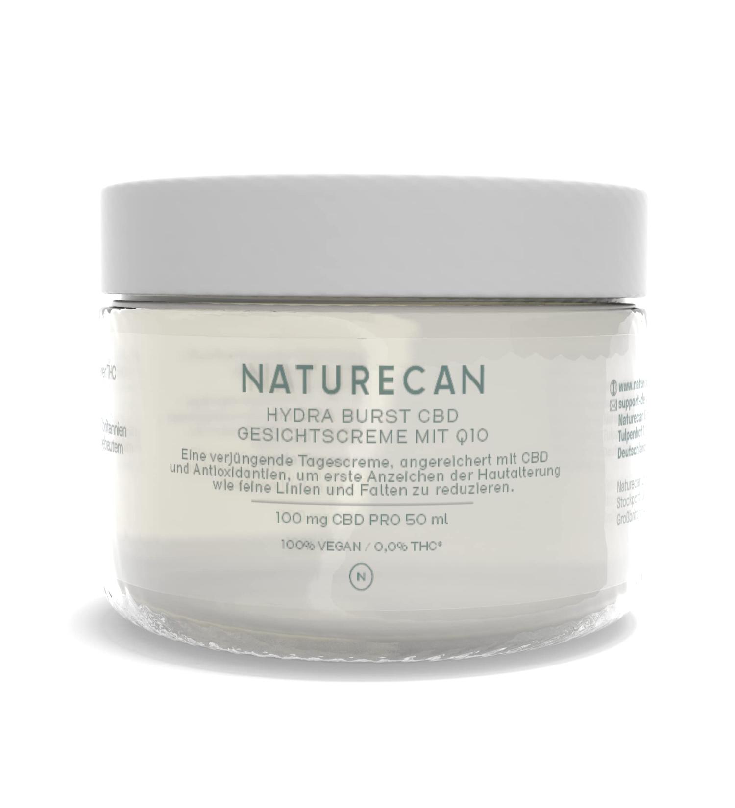  Naturecan Naturecan CBD Hydra Burst Rejuvenating Day Cream Enriched with CBD & Antioxidants Vegan & Non-GMO 50ml - Buy Online on GoSupps.com