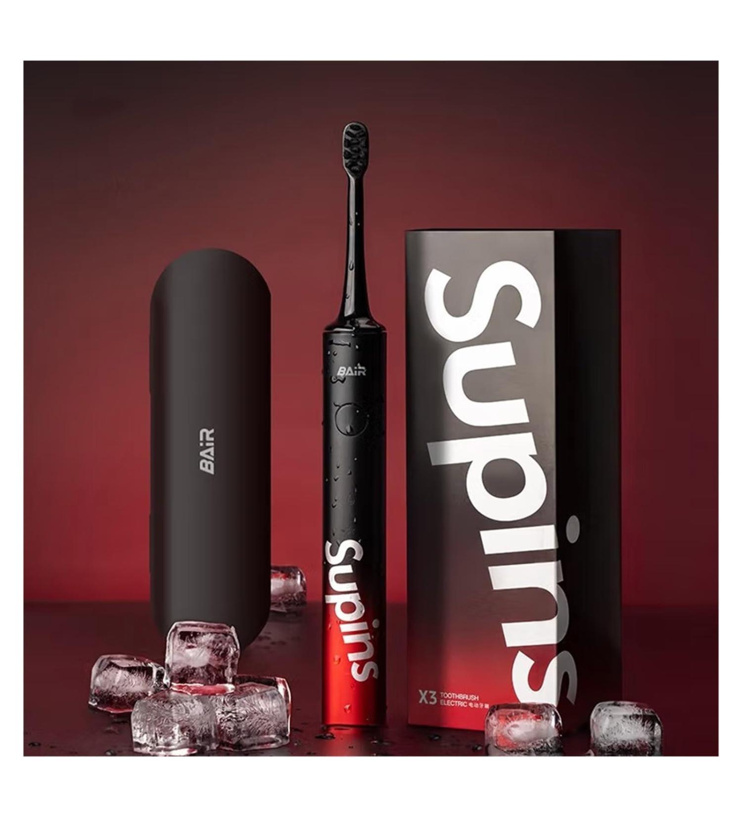 BAIR X3 Electric Toothbrush Set - Rechargeable Smart Sonic Toothbrush for Adults | Gift for Men & Women | Cool Black Design - Buy Online on GoSupps.com