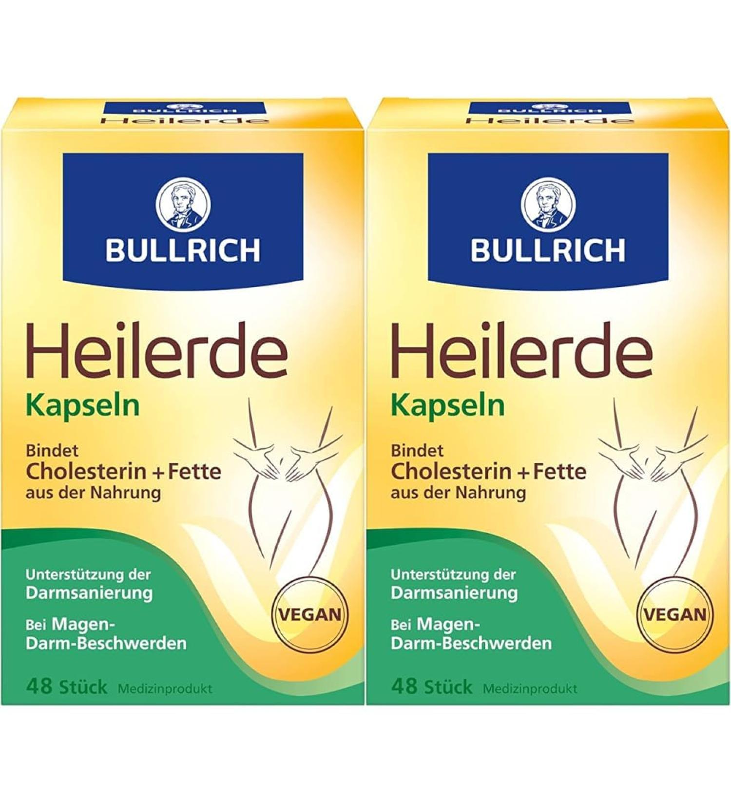 Bullrich Heil Earth Capsules | Vegan Gastrointestinal Relief | Bind Cholesterol & Fats | 48 Pieces (2-Pack) - Buy Online on GoSupps.com