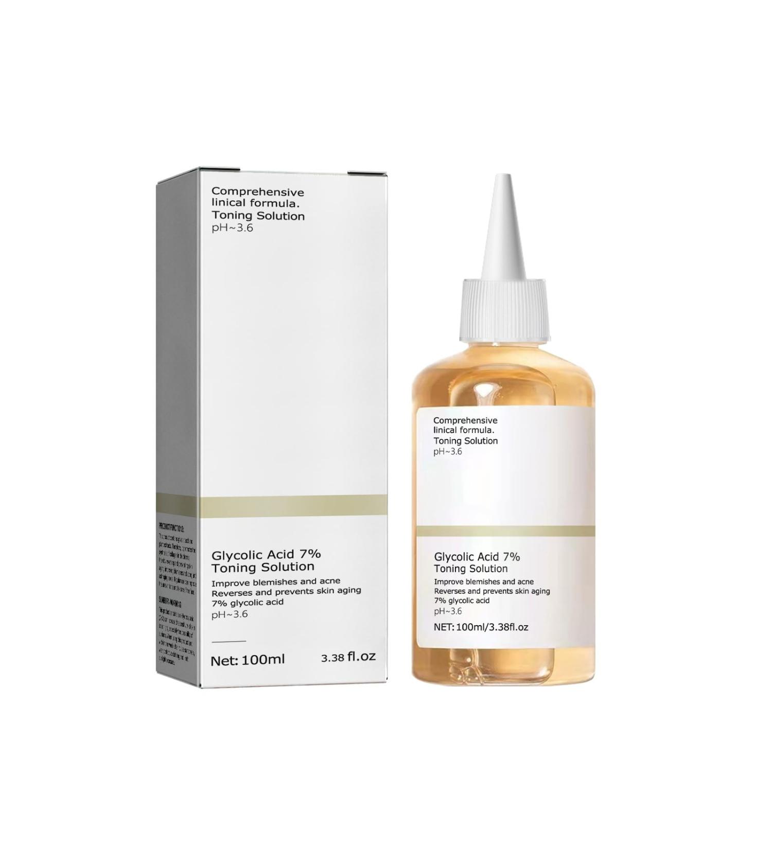 Glycolic Acid Toner Glycolic Acid Toning Resurfacing Glycolic Acid Peeling 7% Glycolic Acid Peeling Toner Toning Solution Glycolic Acid 7% Toner Peeling Toner for Body Face Skin with Dark Spots - Buy Online on GoSupps.com