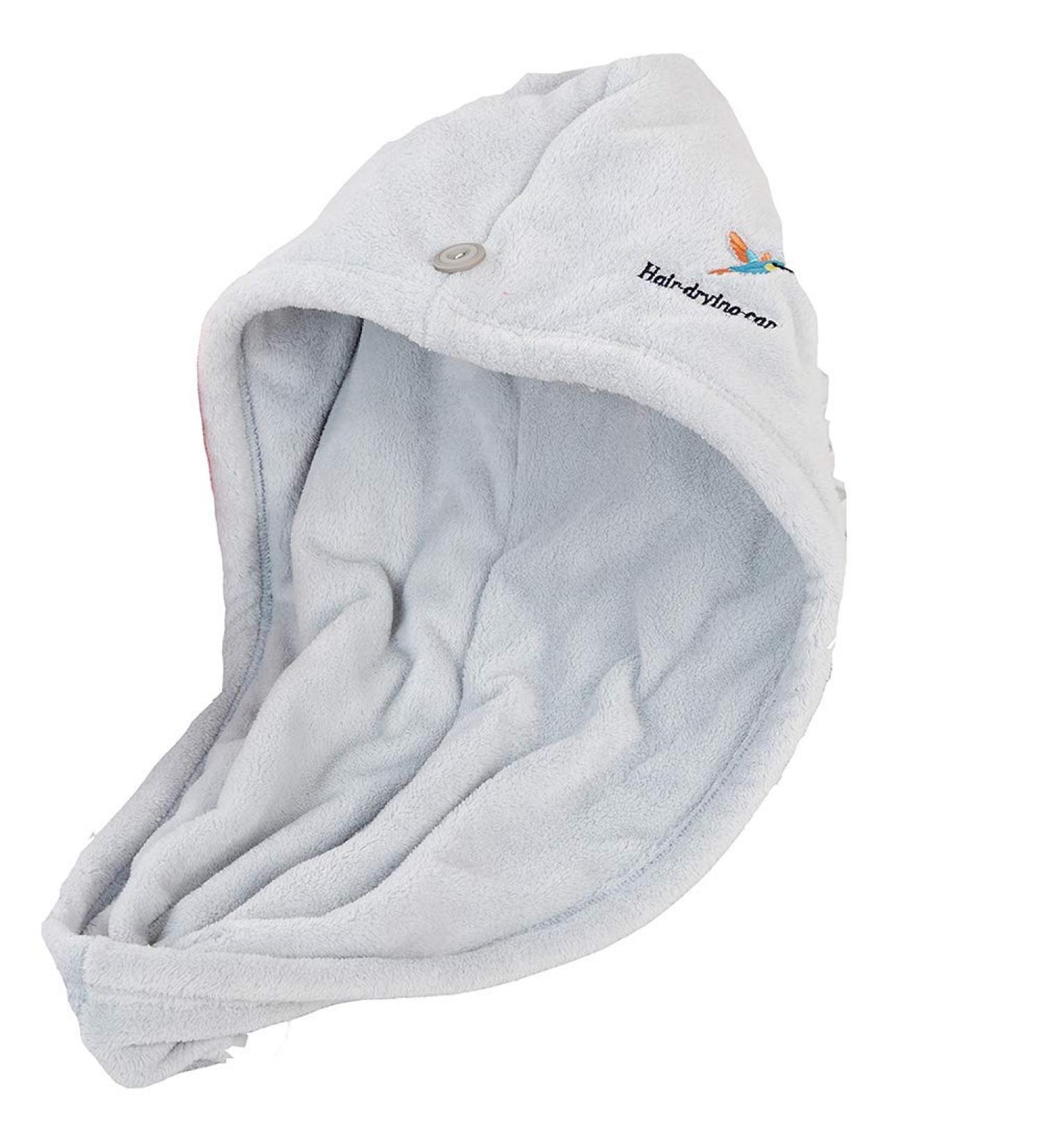 Ultra-Absorbent N-A Wrapped Hair Cap - Fast Drying Microfiber Towel for Curly & Thick Hair - Light Blue for Women - Buy Online on GoSupps.com