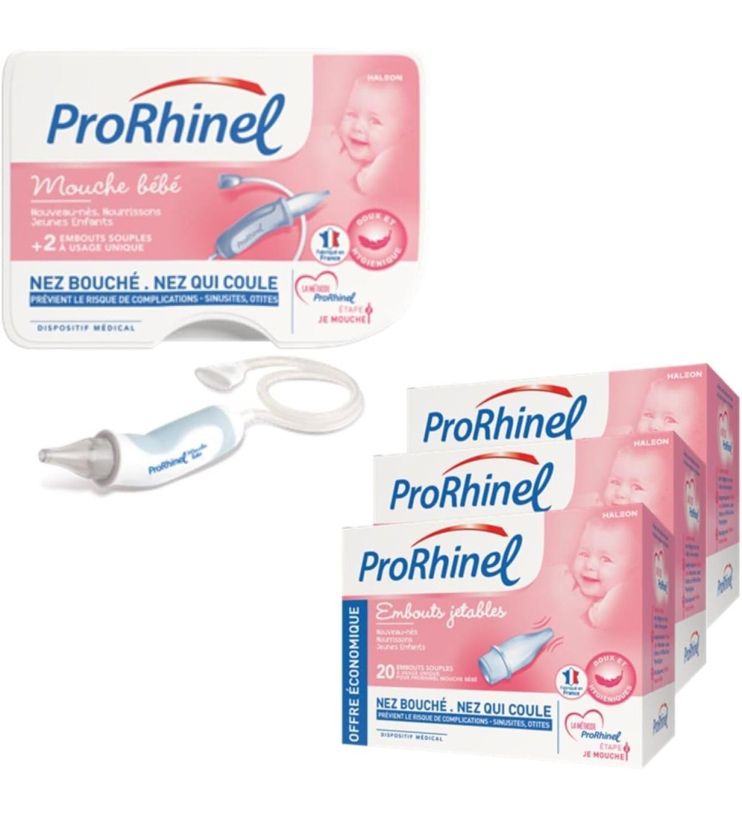 Prorhinel Mom's Loyalty Box Baby Nose Hygiene Contains a Baby Nasal Aspirator and 3 Boxes of Disposable Tips Gentle Hygienic - Buy Online on GoSupps.com