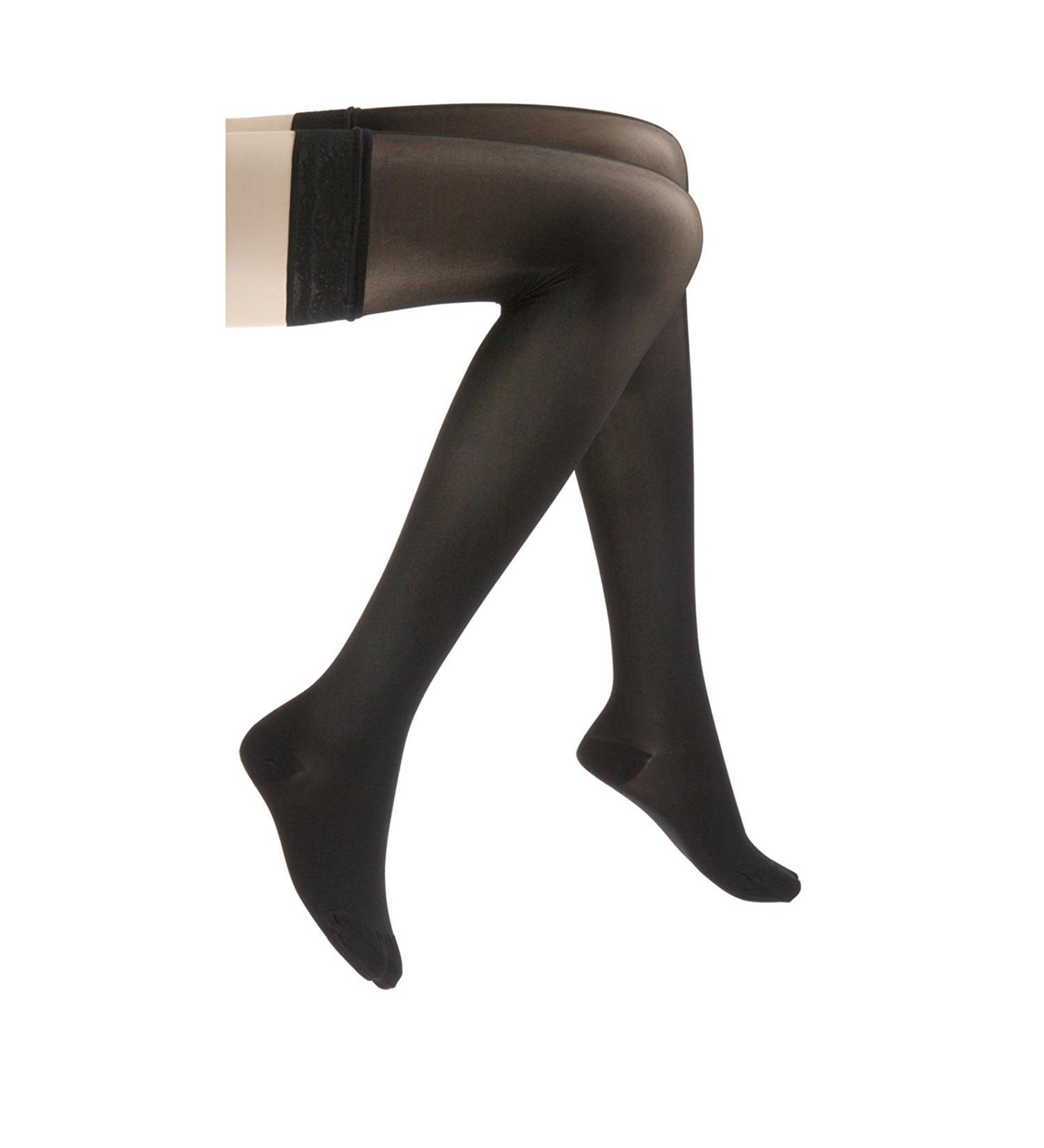JOBST UltraSheer Thigh High Compression Stockings 15-20 mmHg - Small, Closed Toe, Classic Black - Buy Online on GoSupps.com