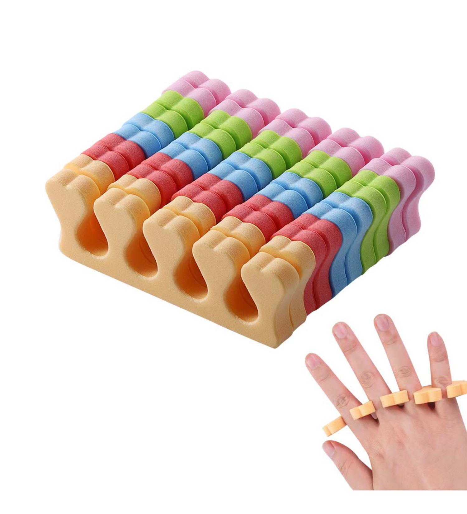 10 Soft Sponge Toe Separators for Pedicure & Manicure - Nail Art Dividers for Women and Men - Beauty Accessories - Buy Online on GoSupps.com