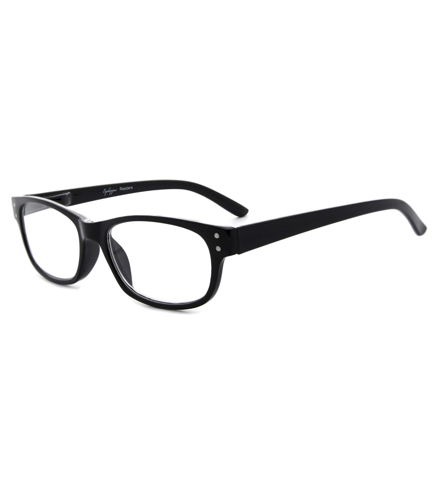 Eyekepper Vintage Reading Glasses - Black Spring Hinges +0.5 Diopters - Stylish Readers for All Ages - Buy Online on GoSupps.com