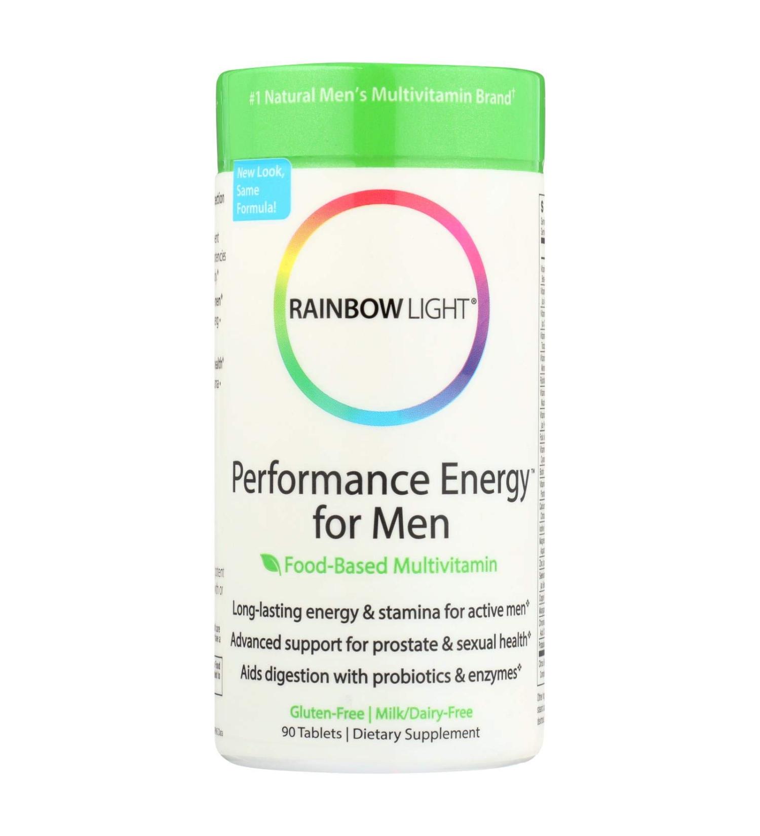 Rainbow Light Performance Energy for Men Food-Based Multivitamin 90 Tablets