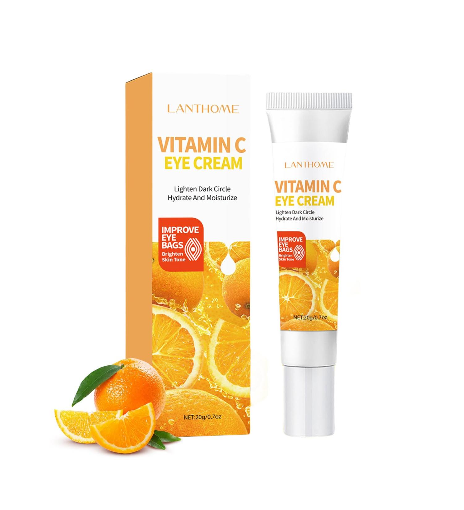 Vitamin C Eye Cream - Reduce Dark Circles Puffiness & Fine Lines | Anti-Aging Under Eye Cream (0.7 FL.Oz - Buy Online on GoSupps.com