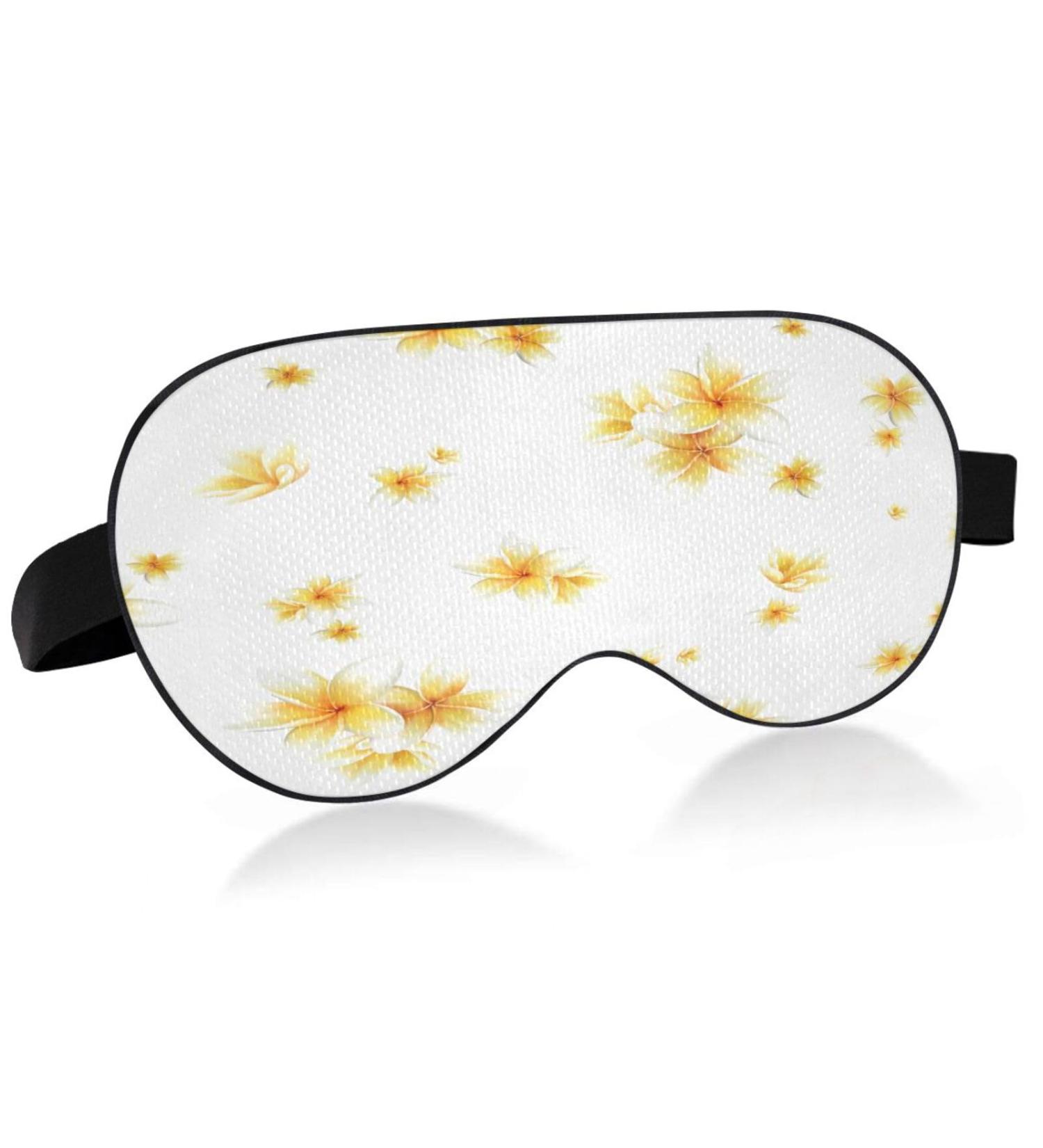 WELLDAY Sleep Mask - Yellow Flowers Night Eye Cover for Men Women| Adjustable Strap for Blockout Light and Comfort | Soft Blindfold - Buy Online on GoSupps.com