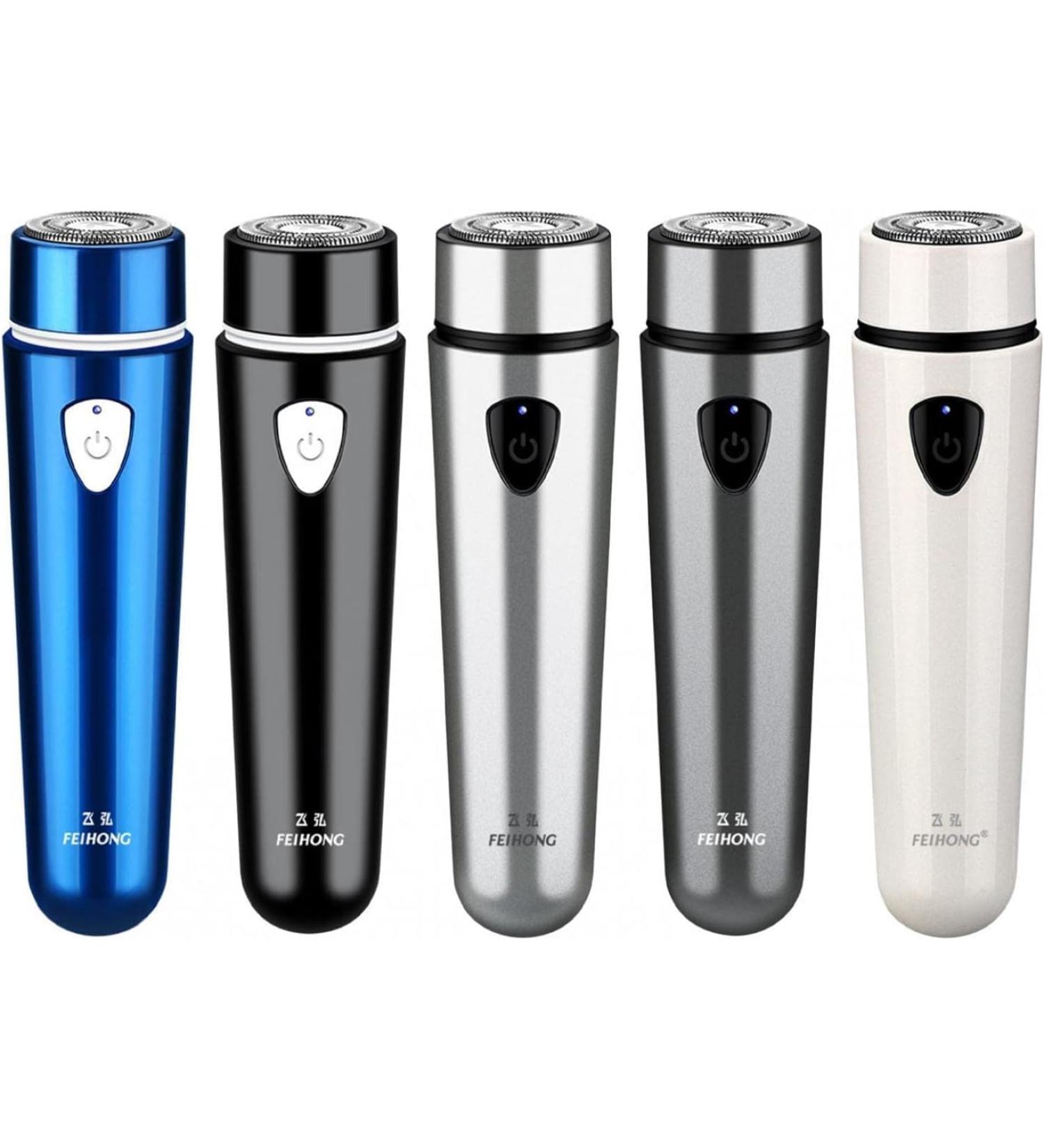 Compact Mini Electric Shaver for Men - USB Rechargeable Waterproof Beard Trimmer | Travel-Friendly Wet & Dry Use Black - Buy Online on GoSupps.com