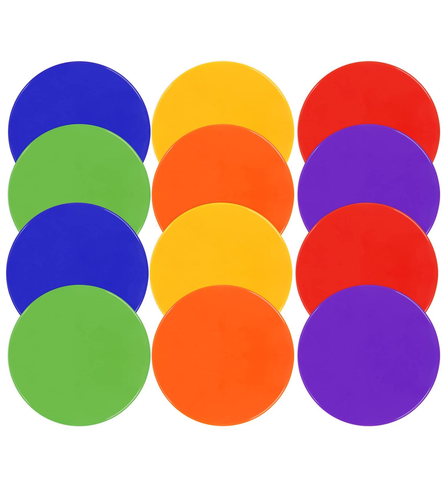 Spot Markers 9inch 10inch 12pcs Rubber Agility Dots Flat Cones Non Slip Sports Dots Floor Spots Agility Markers for Kids Soccer Football Basketball Speed Agility Training  Classroom Activities 10 inch - Buy Online on GoSupps.com