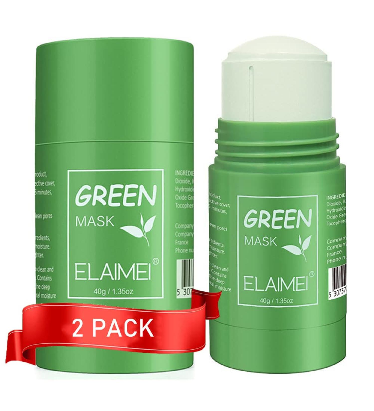 2PC Green Tea Cleansing Mask Stick - Deep Pore Cleanser for Acne & Blackheads | Oil & Water Balance - Buy Online on GoSupps.com
