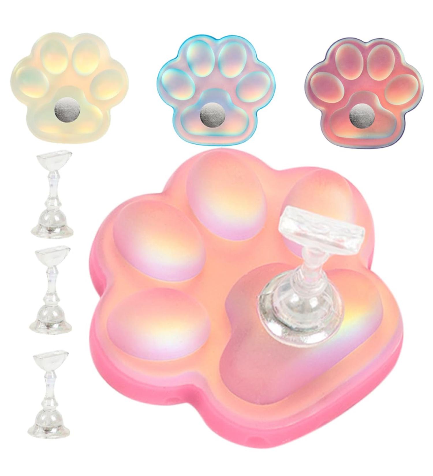 Housoutil 4 Sets nail frame press on nail stand press on nails stand with base exercise rack crystal portable Accessories nail polish press on nails holders display stand suite - Buy Online on GoSupps.com