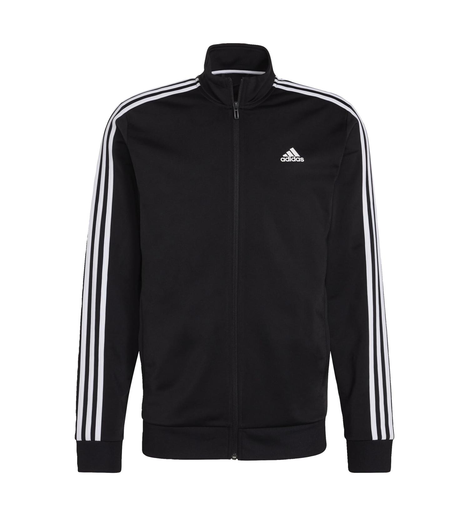 Buy adidas Men's Essentials Warm-up 3-Stripes Track Top - M Tall Black/White | International Shipping Available - Buy Online on GoSupps.com
