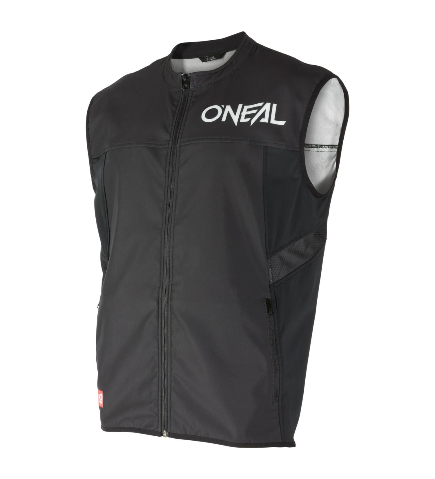 O'neal |Bicycle vest |MTB DH Downhill FR FREERIDE |Sporty fit four zip pockets elastic stretch materials |Soft Shell MX VEST V.24 |Adults |Black S black
