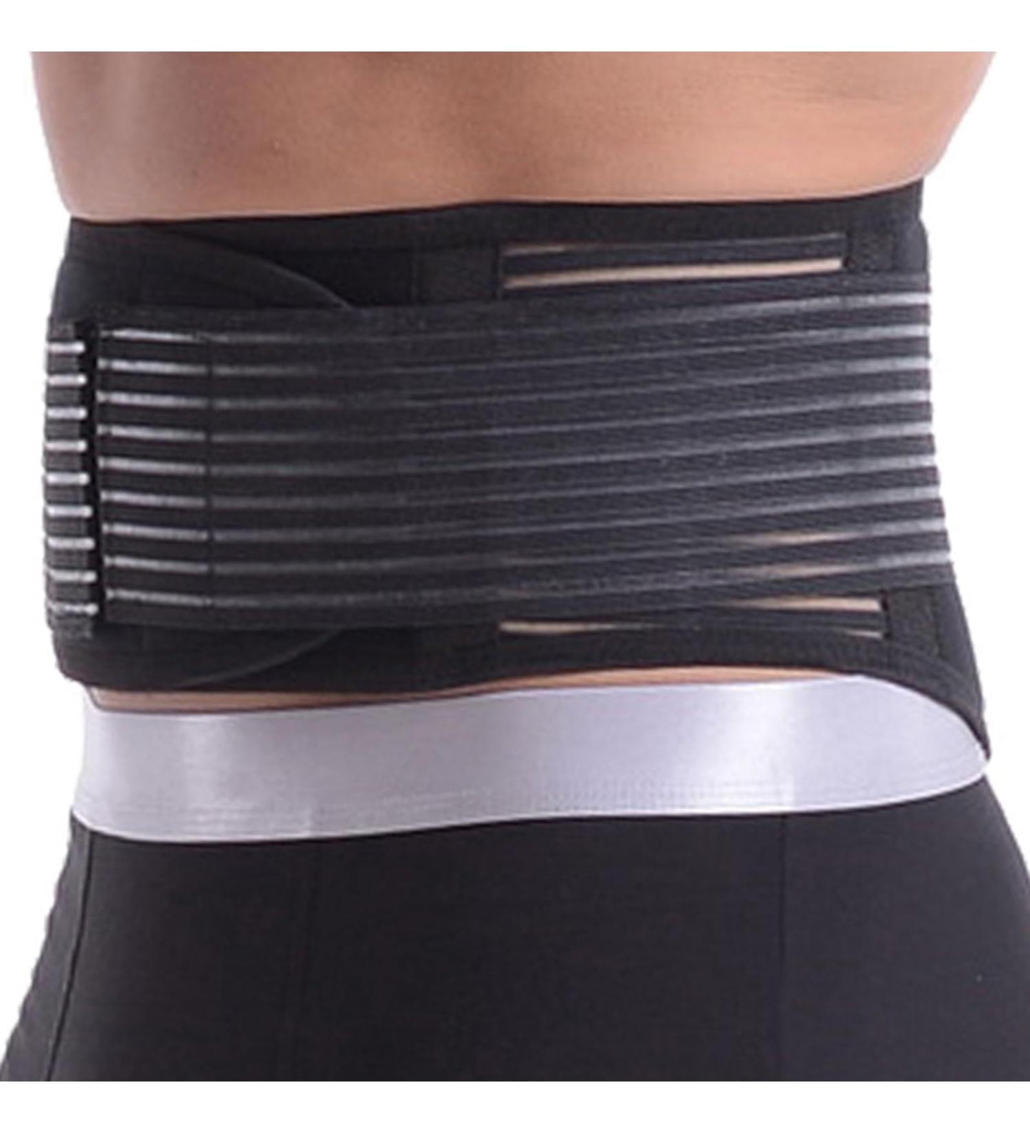 Soft & Breathable Lumbar Support Belt - Durable Waist Protection for Men & Women | Velcro | Black | 41inch - Buy Online on GoSupps.com