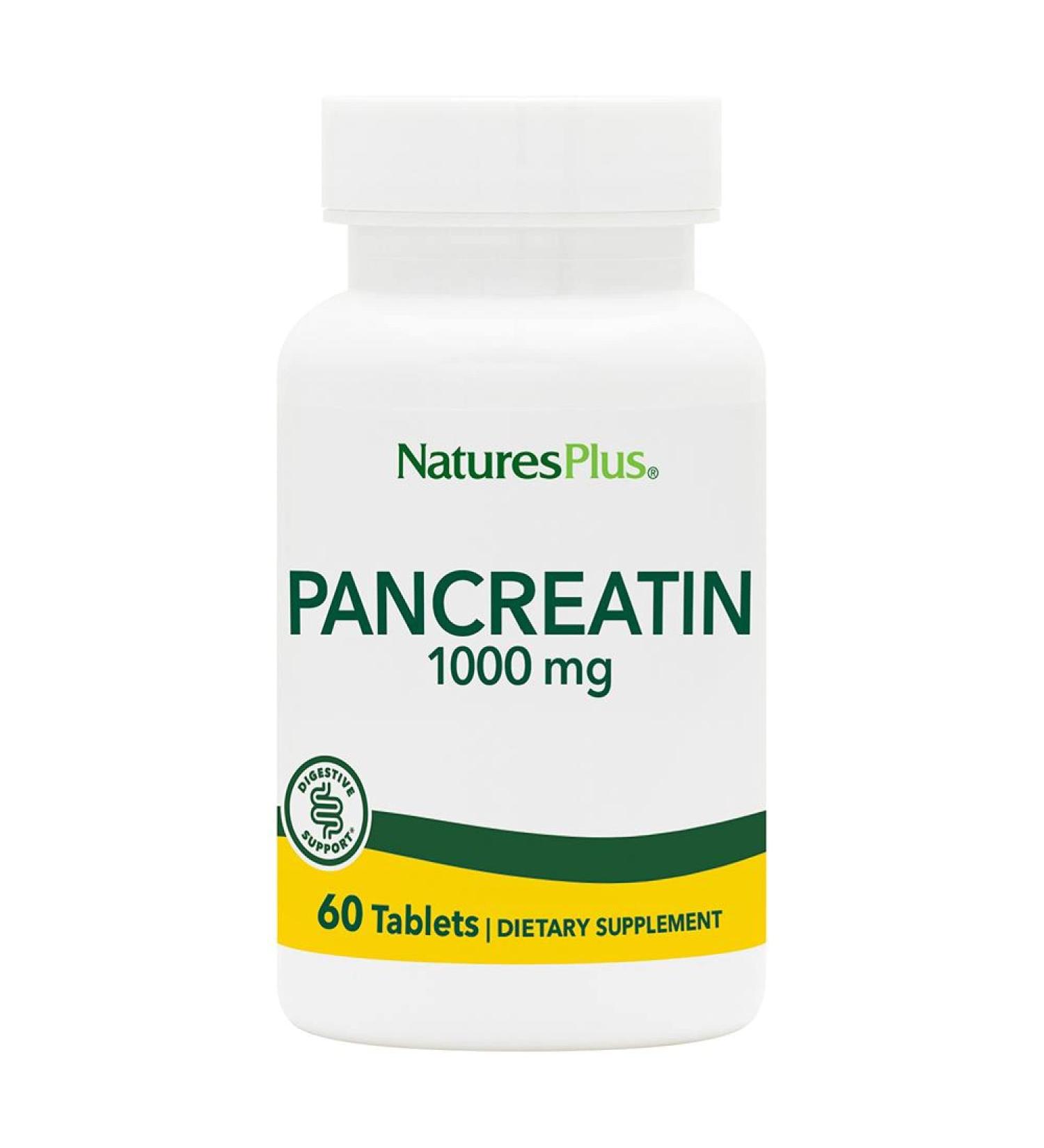 Buy Nature's Plus Pancreatin 1000 mg â€“ 60 Tablets for Digestive Support - Buy Online on GoSupps.com