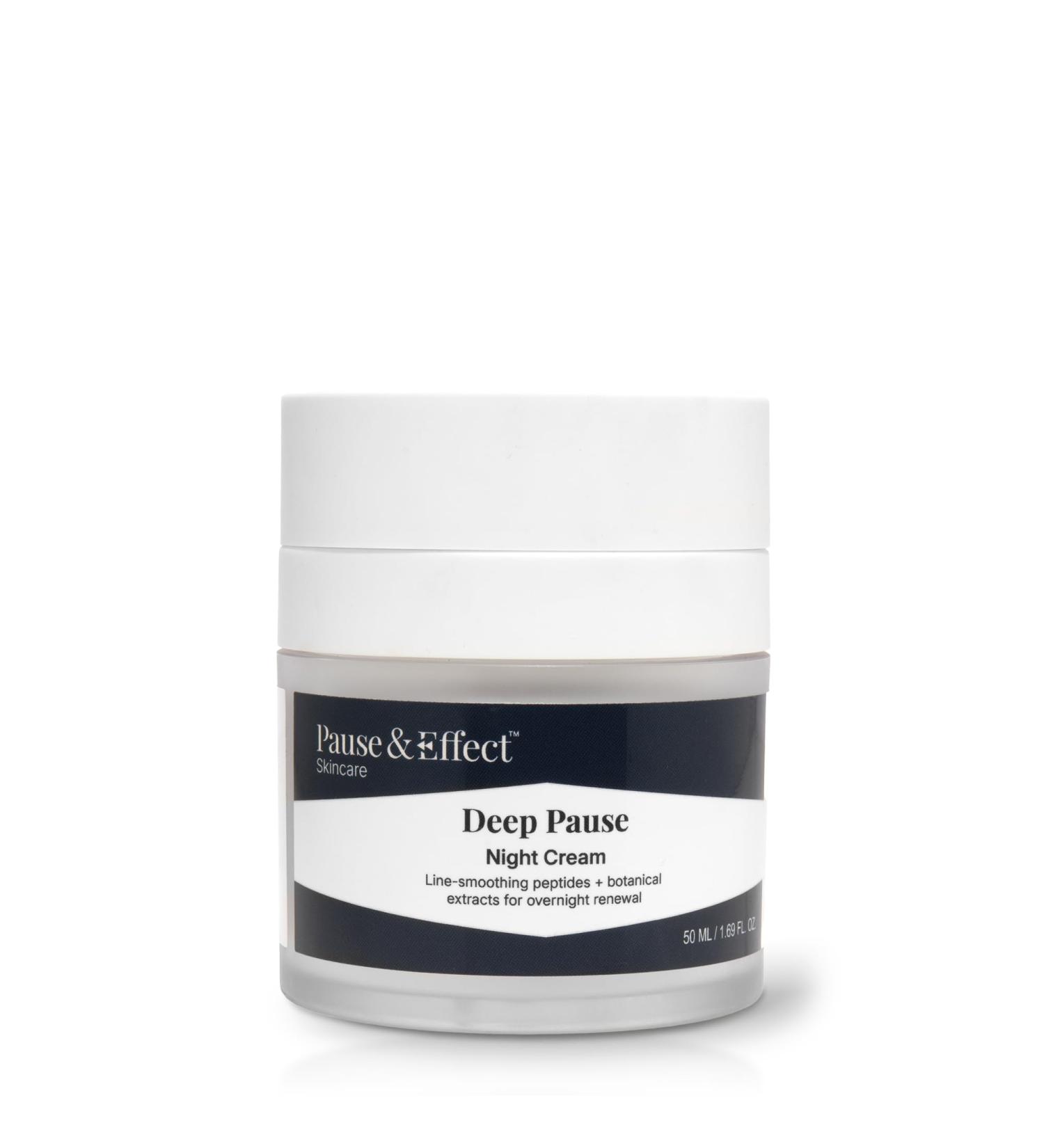 Pause & Effect Night Cream for Menopausal Skin Peptide and Hyaluronic Acid Moisturizer with Wild Yam Deep Hydration and Overnight Repair for Firmness and Renewal - Buy Online on GoSupps.com
