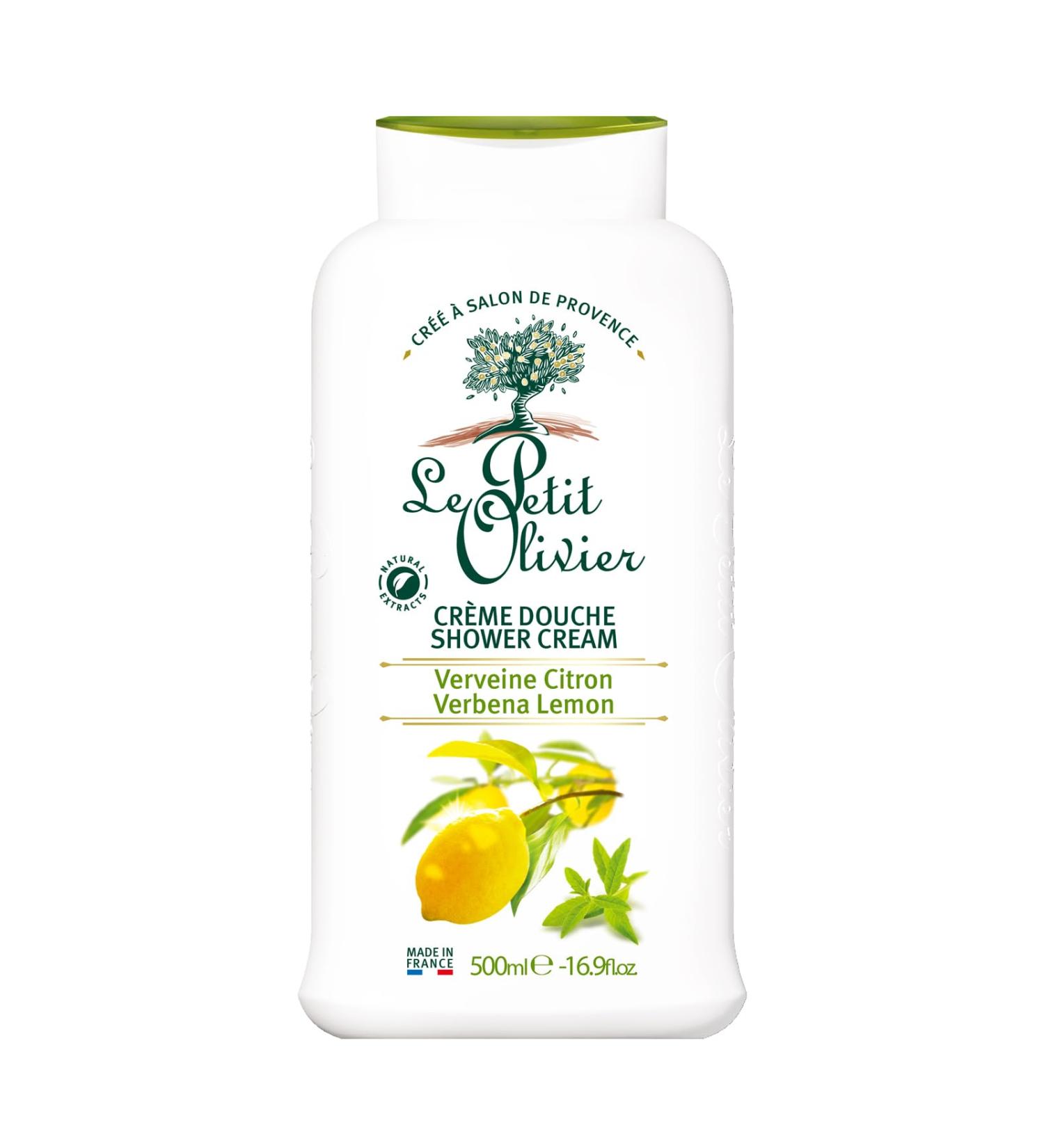 Le Petit Olivier Shower Cream - Verbena Lemon - Gently Cleanses Skin - Fresh and Moisturizing - pH Neutral - Dermatologically Tested - Free Of Soap and Dyes - 16.9 Oz Lemon 16.9 Ounce (Pack of 1) - Buy Online on GoSupps.com