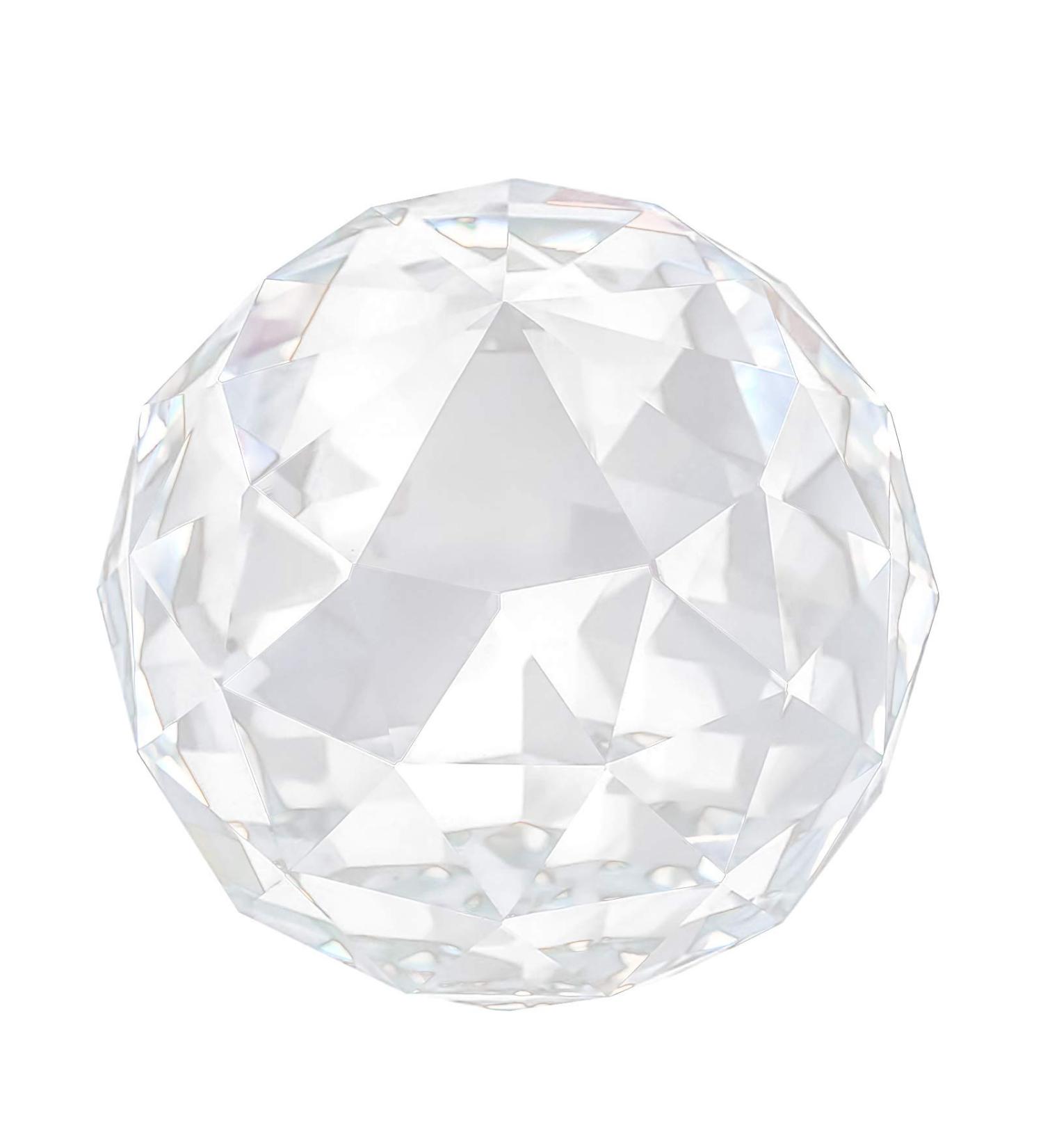 Emoshayoga 80mm Crystal Prism Glass Balls - Translucent Faceted Decorative Orbs for Home & Office - Buy Online on GoSupps.com