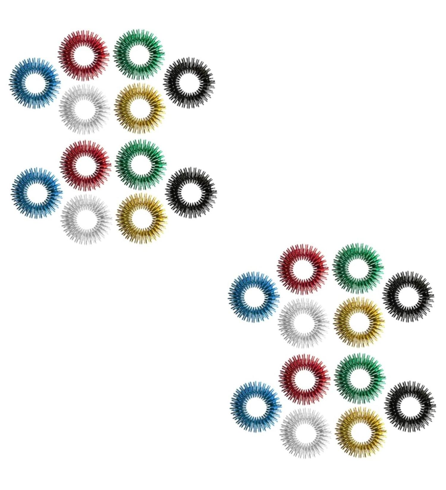 FOMIYES 24 STK Acupressure Ring Set - Mini Finger Massage Toys for Kids | Spiky Handheld Toys | Perfect for Play & Relaxation - Buy Online on GoSupps.com