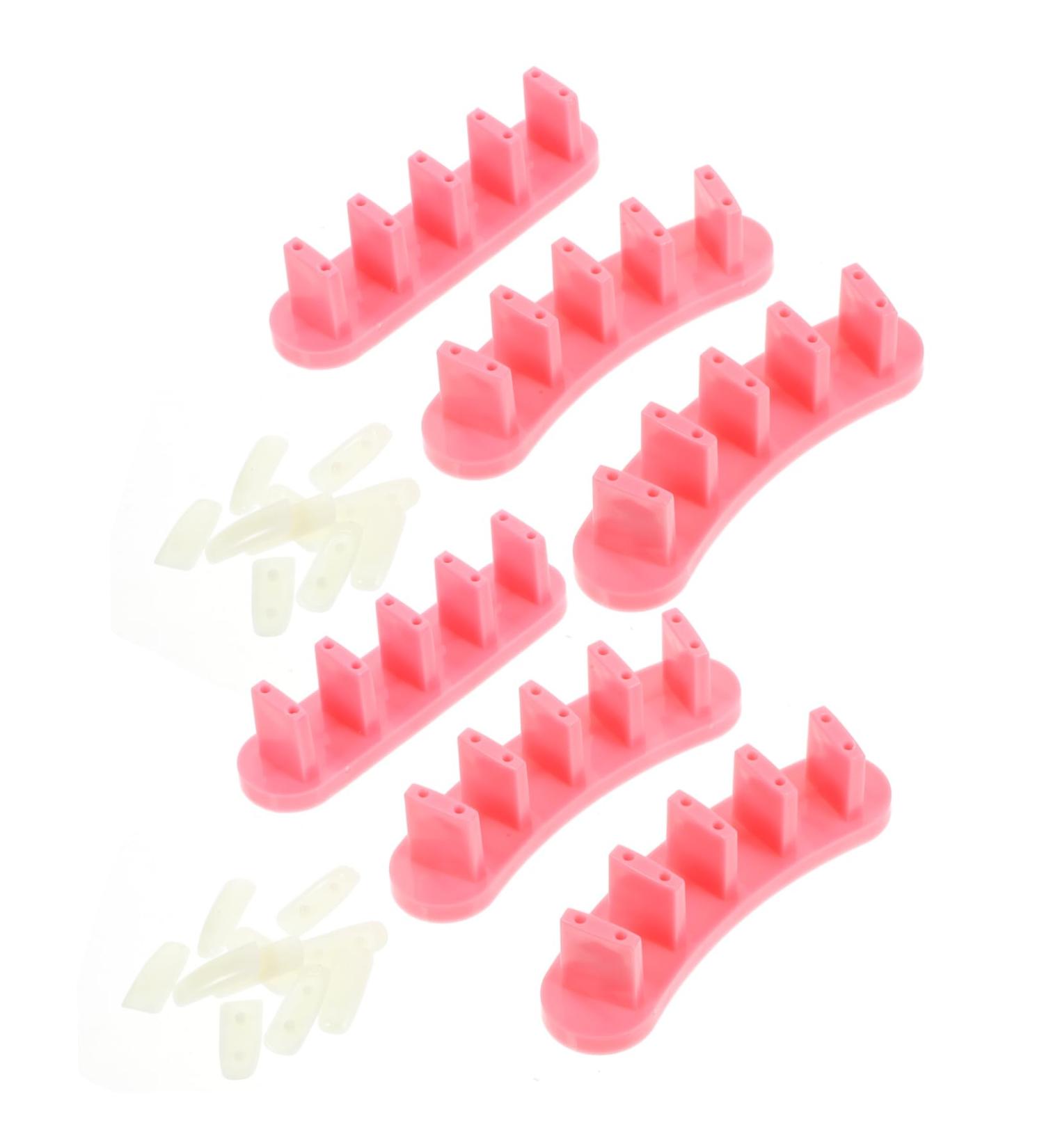 minkissy 2 Boxes Tip Stand for Nails Tip Display Stand Nail Training Rack Nail Practice Rack Base Triple - Buy Online on GoSupps.com