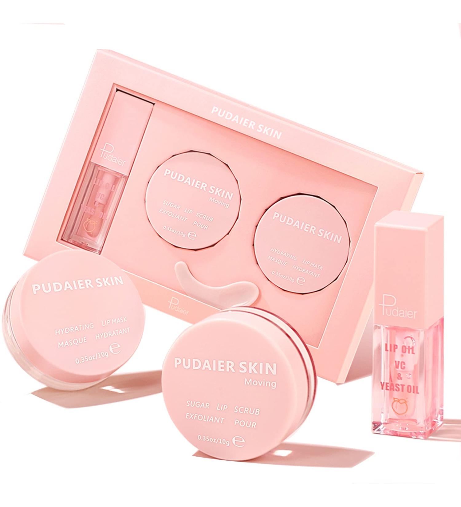 Skynest 3 Pcs Lip Care Kit - Hydrating Lip Glow Oil, Moisturizing Lip Mask, Exfoliating Lip Scrub - Plumping Makeup Set for Shiny, Nourishing Lips - Dry Lips Treatment - Buy Online on GoSupps.com