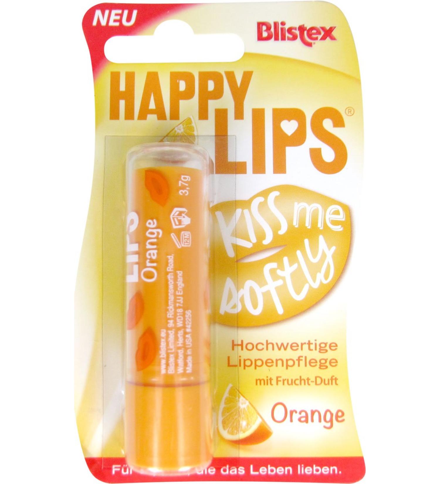 Blistex Happy Lips Orange Pack of 4. (4 x 3.7 g)